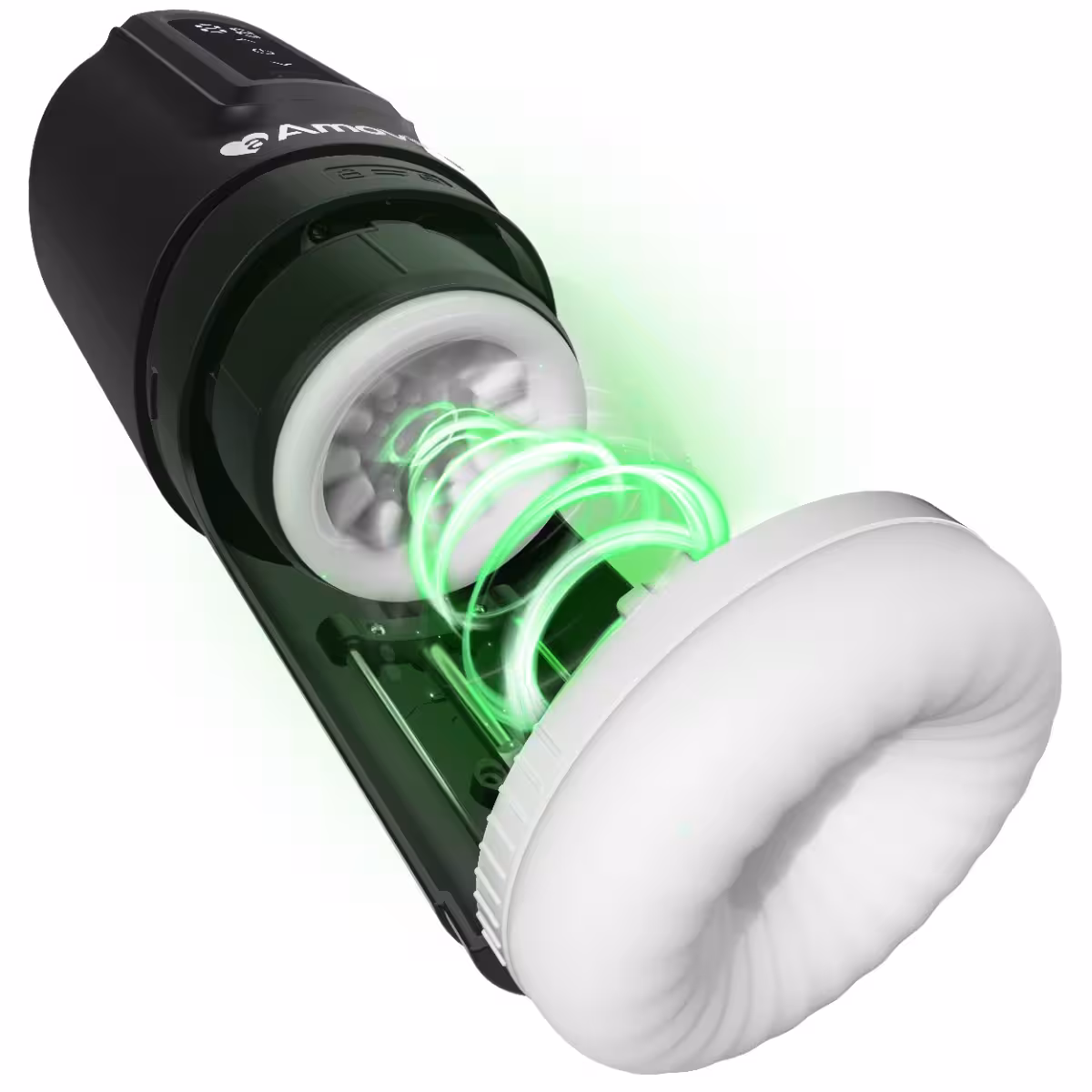 Amovibe Porsha Automatic Masturbator with Rubbing, Vibration & Heating Levels