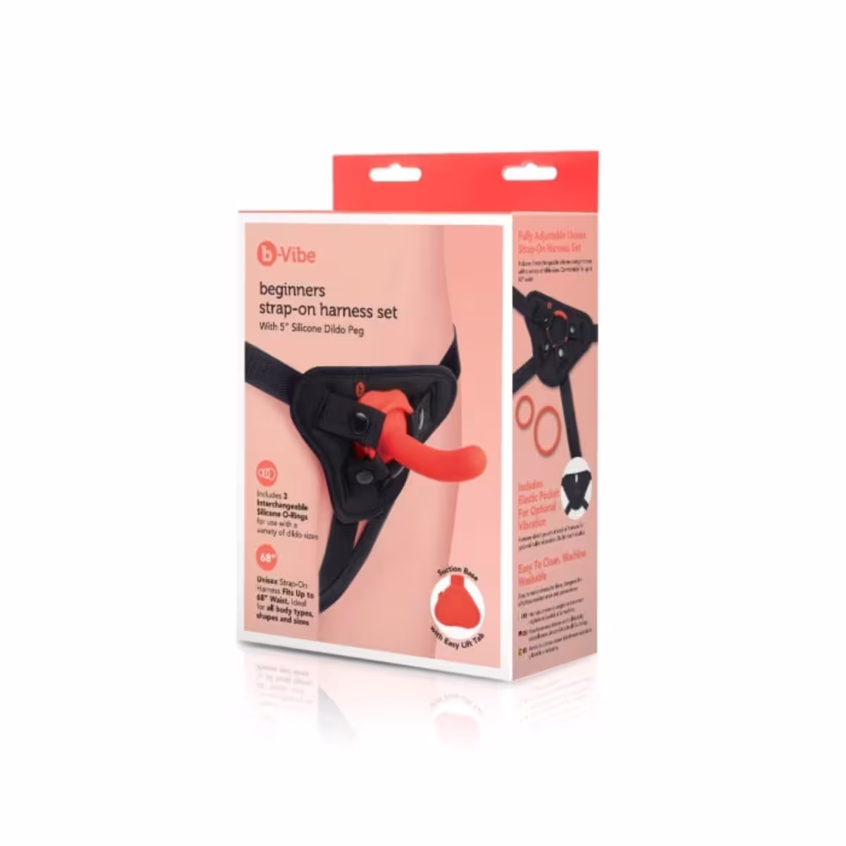 b-Vibe Beginners Strap-On Harness Set Red Black – For New Explorers image 2