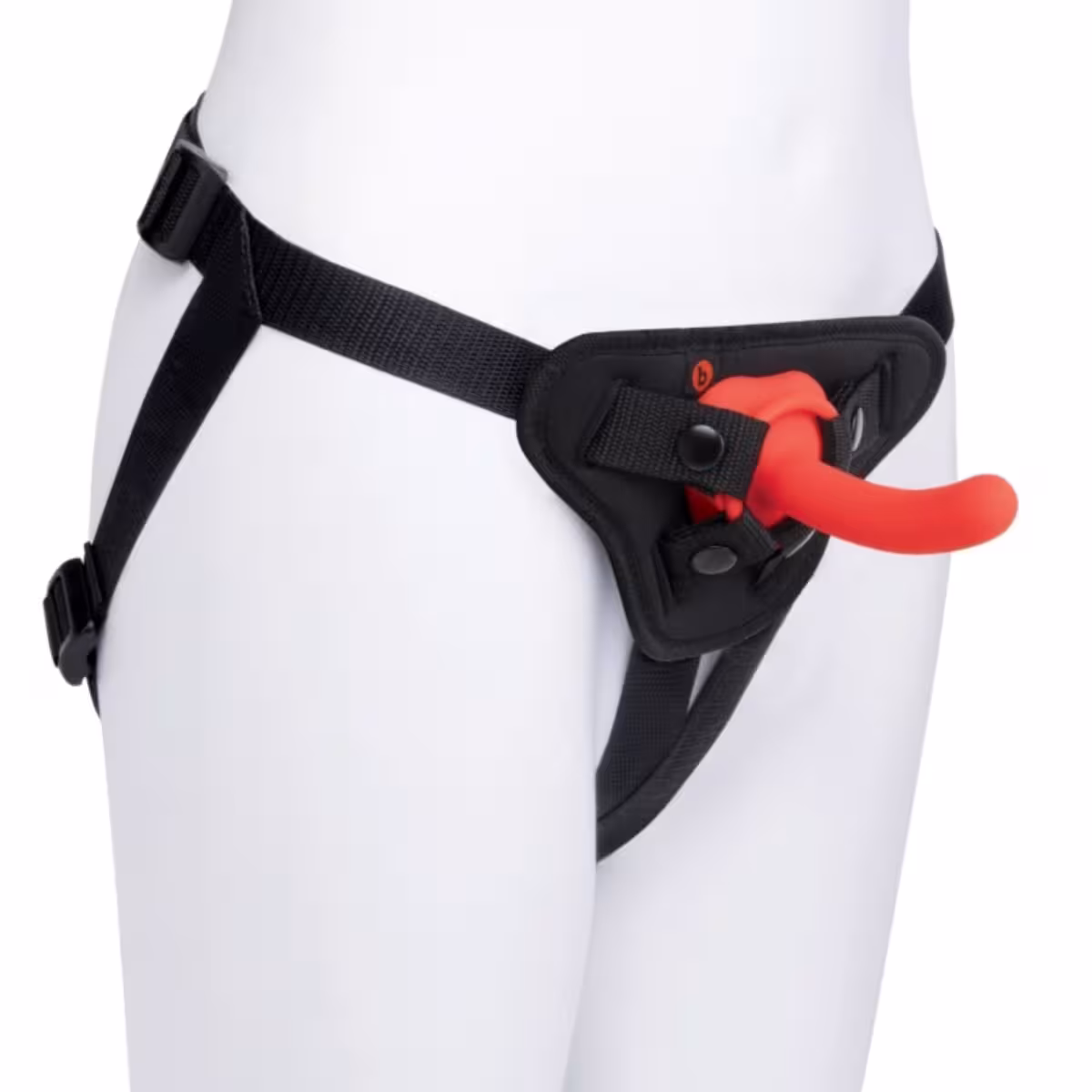 b-Vibe Beginners Strap-On Harness Set Red Black – For New Explorers image 3