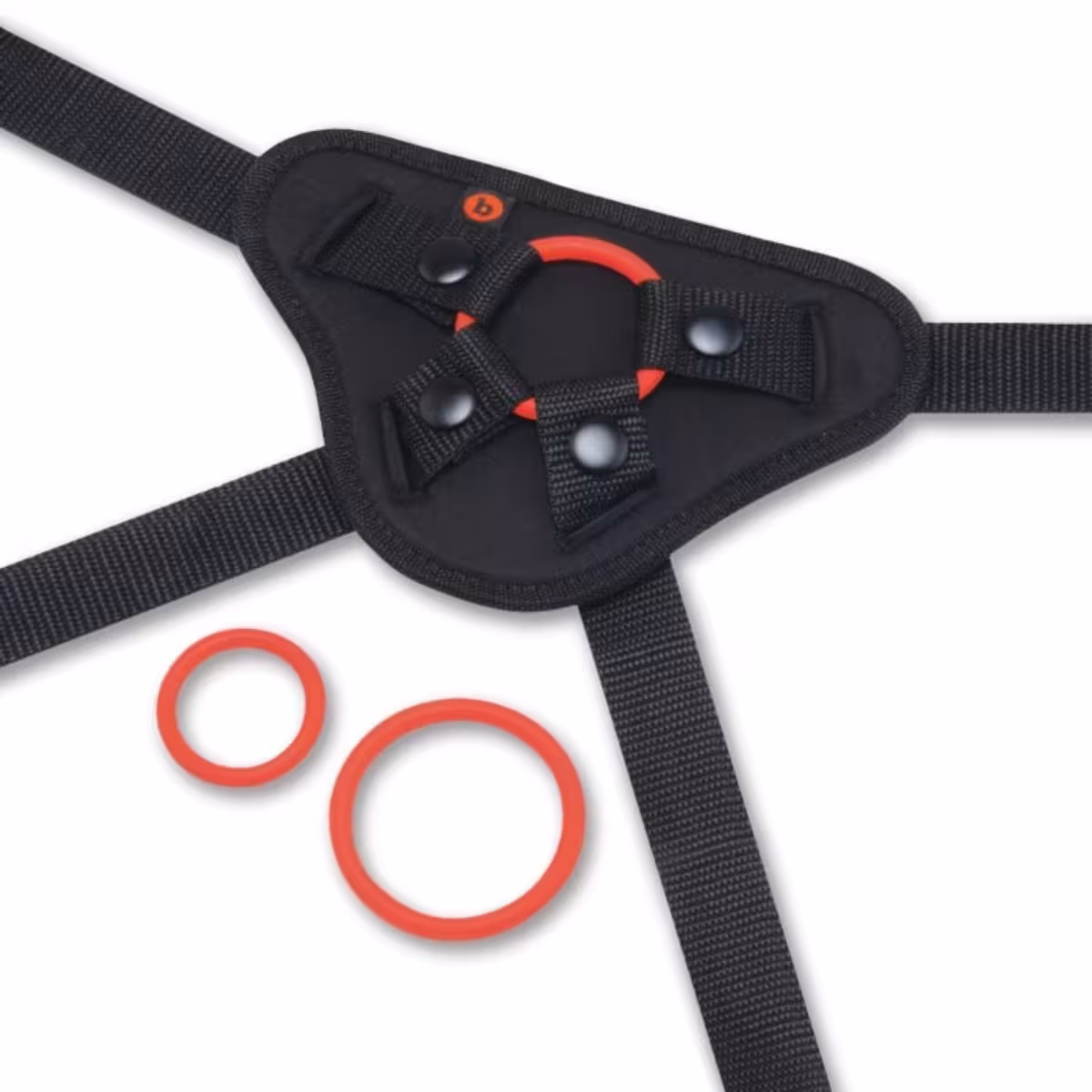 b-Vibe Beginners Strap-On Harness Set Red Black – For New Explorers image 4