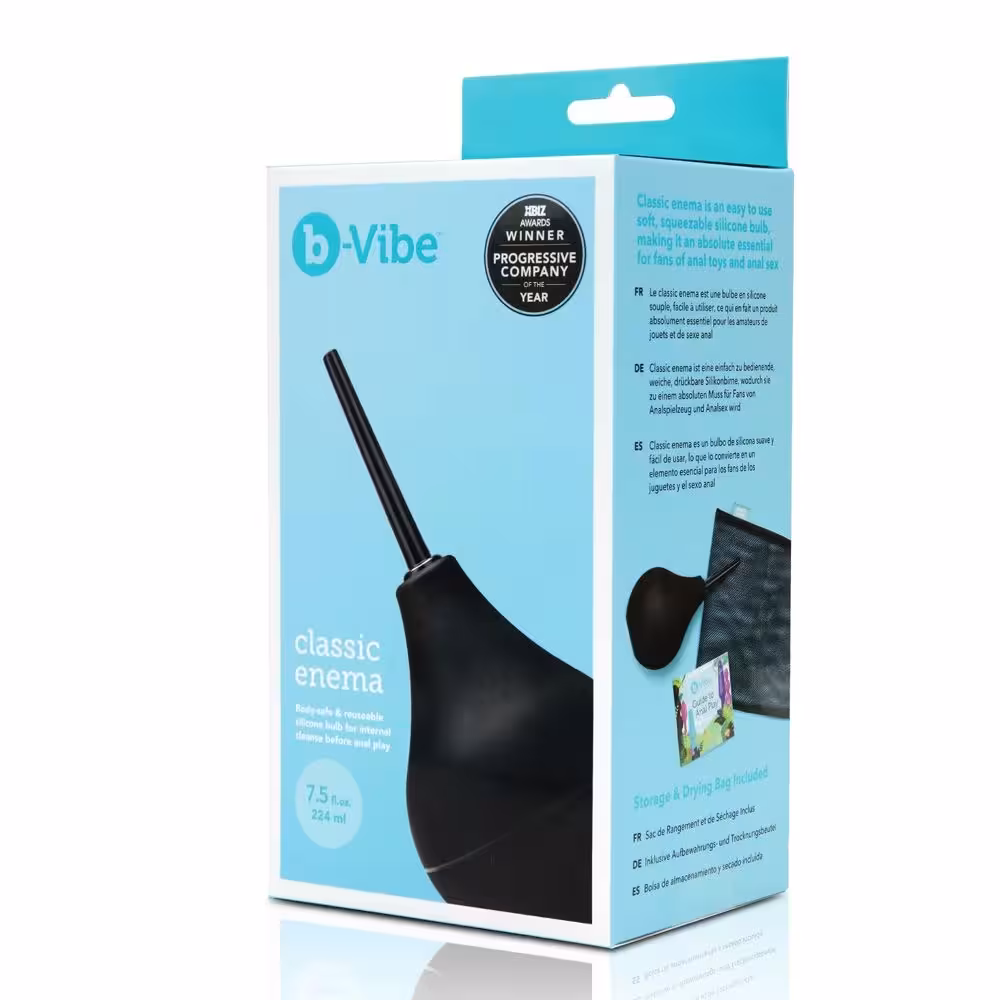 b-Vibe Classic Enema Bulb Douche Black image 2