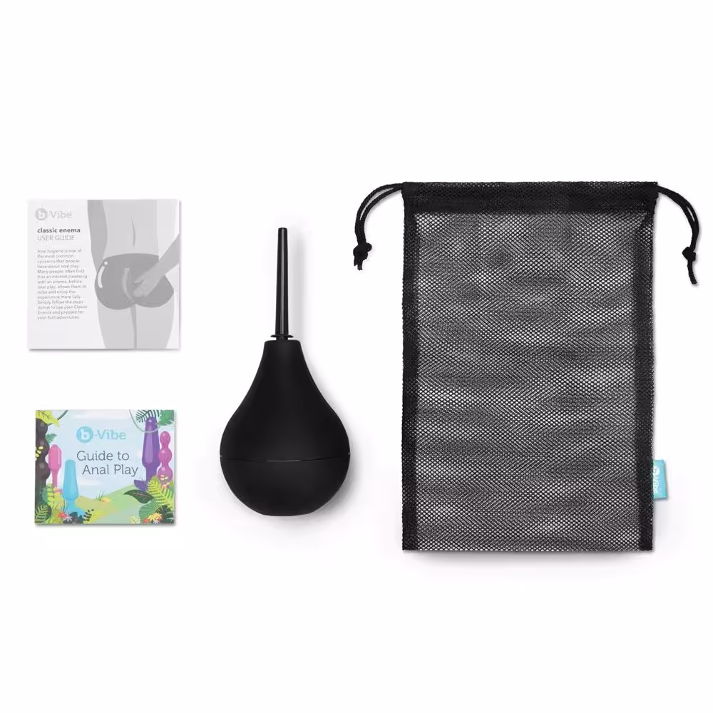 b-Vibe Classic Enema Bulb Douche Black image 4