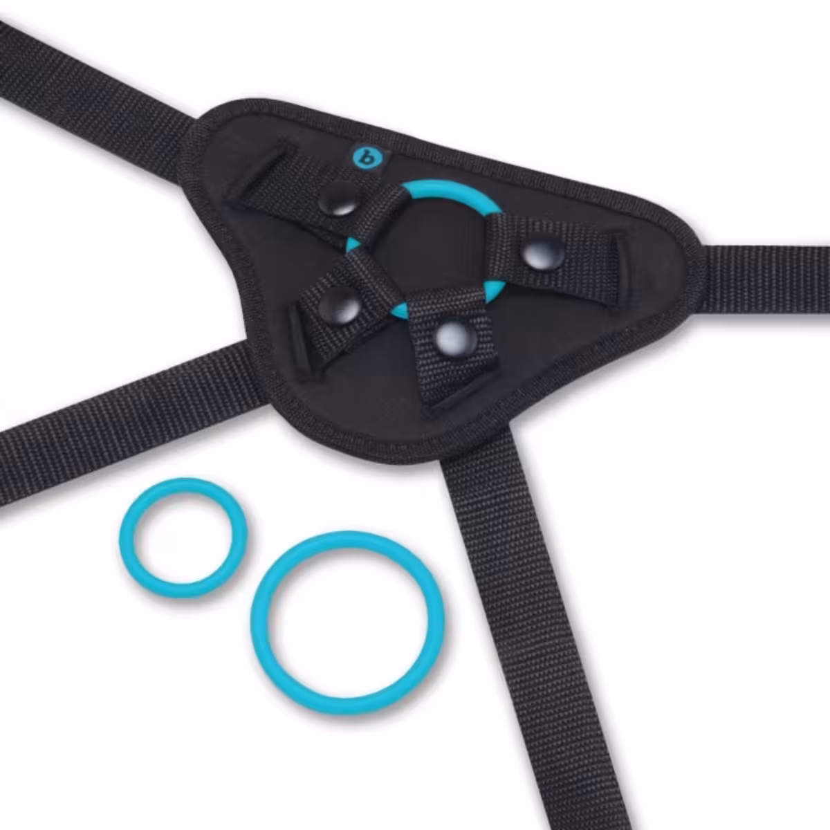 b-Vibe Every Body Strap-On Harness Set Teal Black image 4