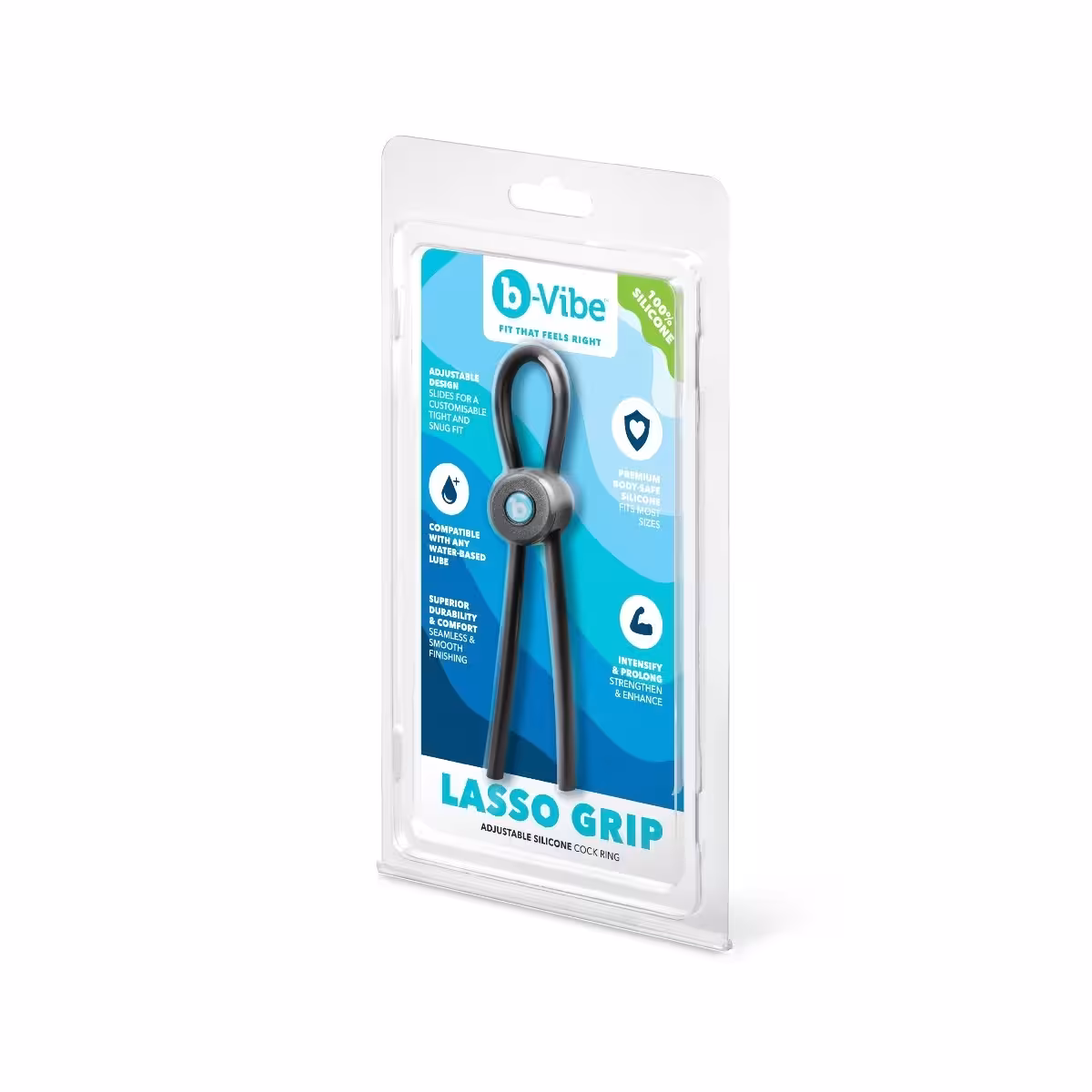 b-Vibe Lasso Grip Fully Adjustable Silicone Cock Ring – Premium Comfort & Performance image 2