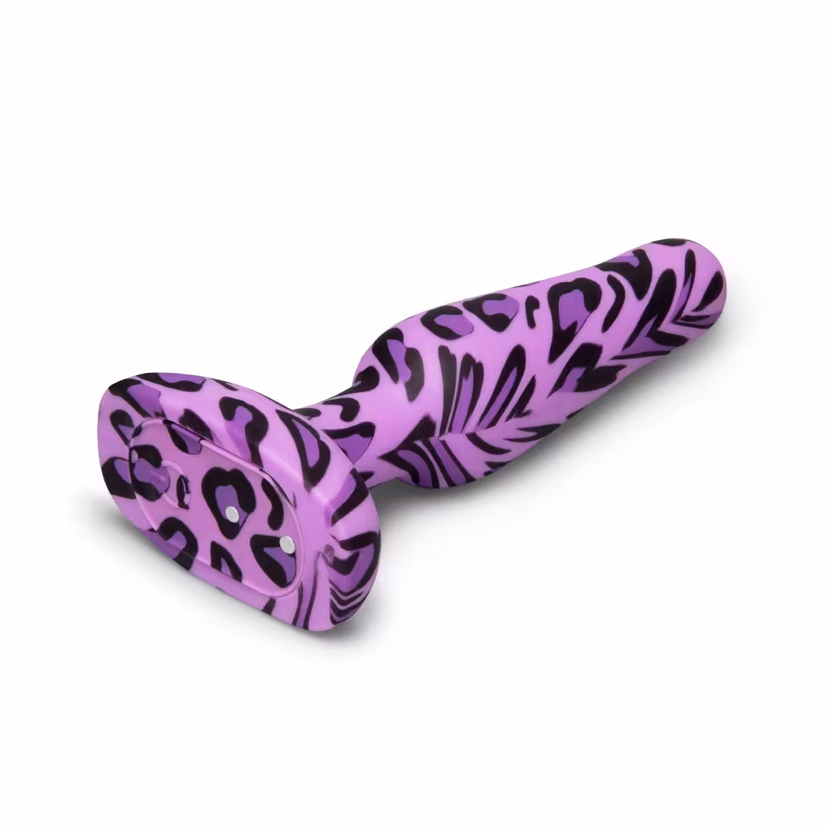 b-Vibe Novice Special Edition Vibrating Butt Plug – Purple Leopard Print image 2