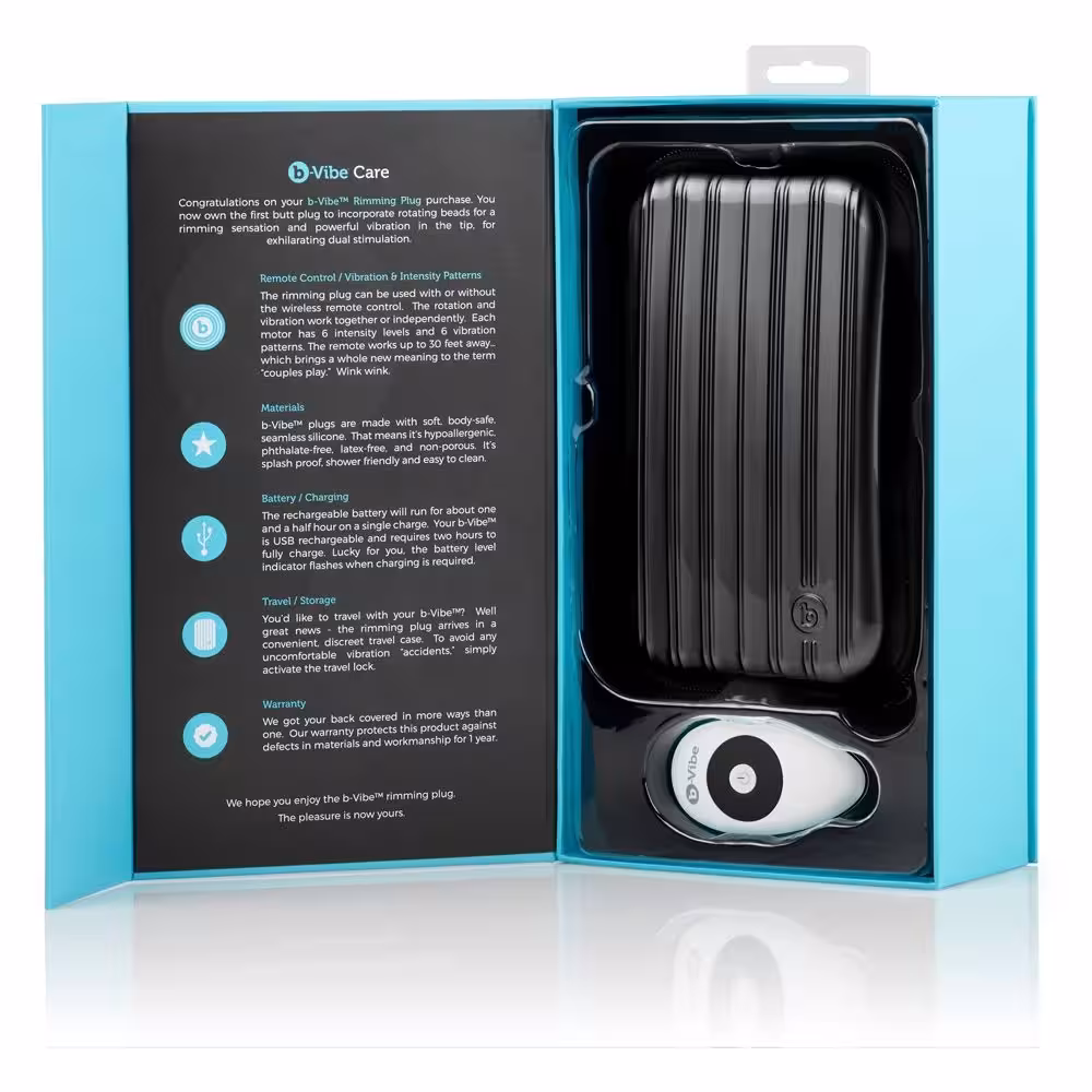 b-Vibe Rimming Plug Black image 8