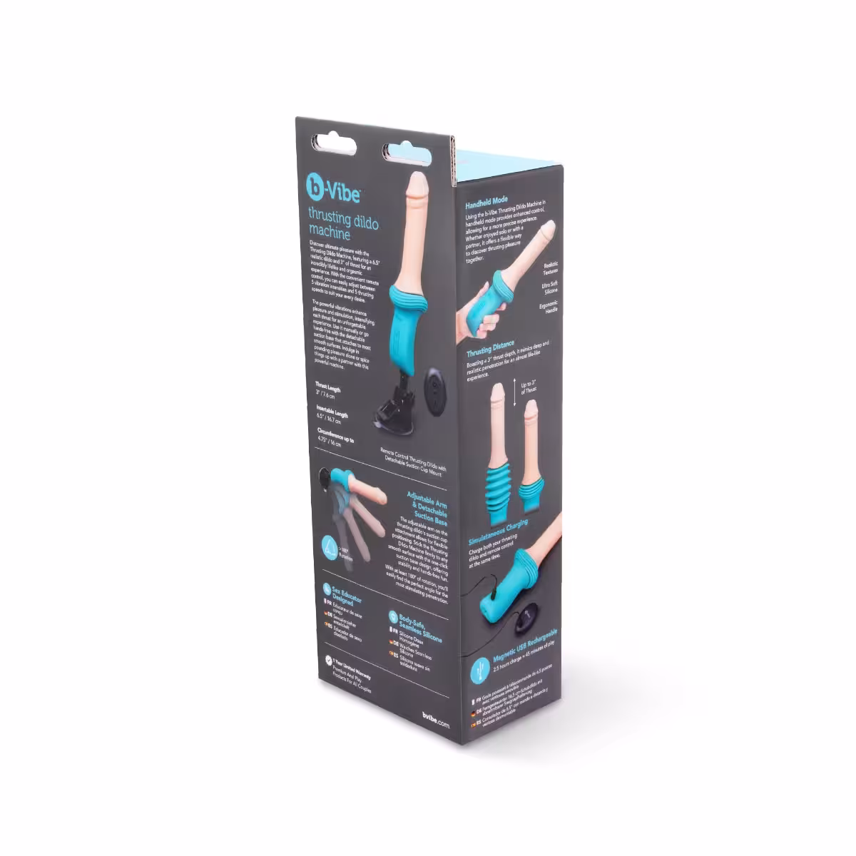 B-Vibe Thrusting Dildo Machine – Realistic Pleasure, Hands-Free Play image 8