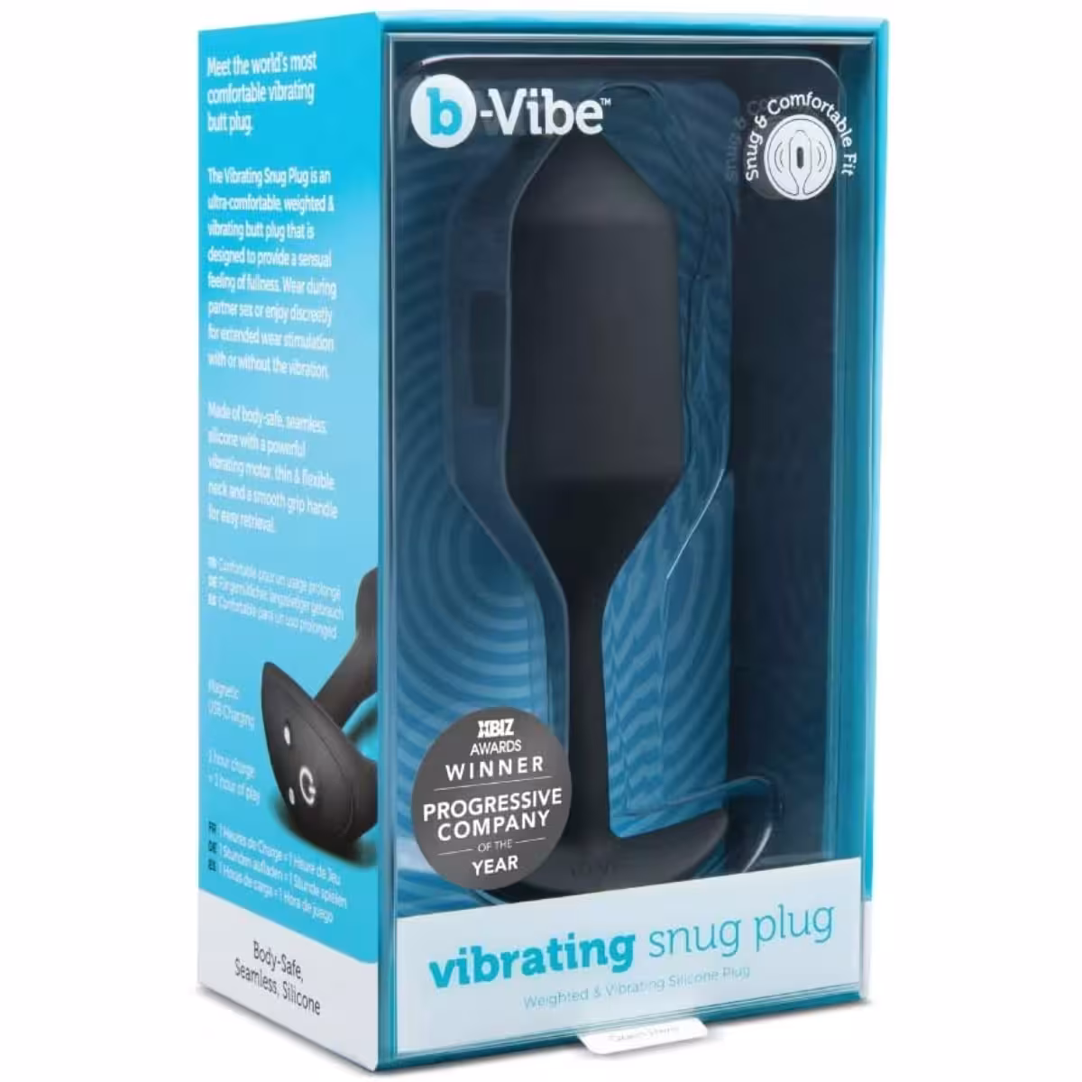 B-vibe Vibrating Snug Plug 5 Black image 2