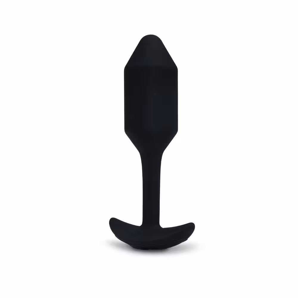 b-Vibe Vibrating Snug Plug Black Medium image 4