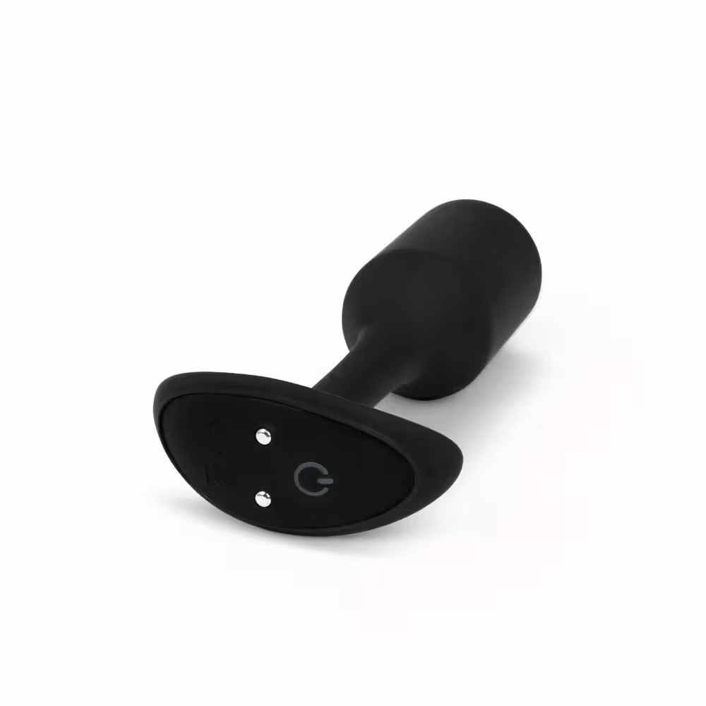 b-Vibe Vibrating Snug Plug Black Medium image 5