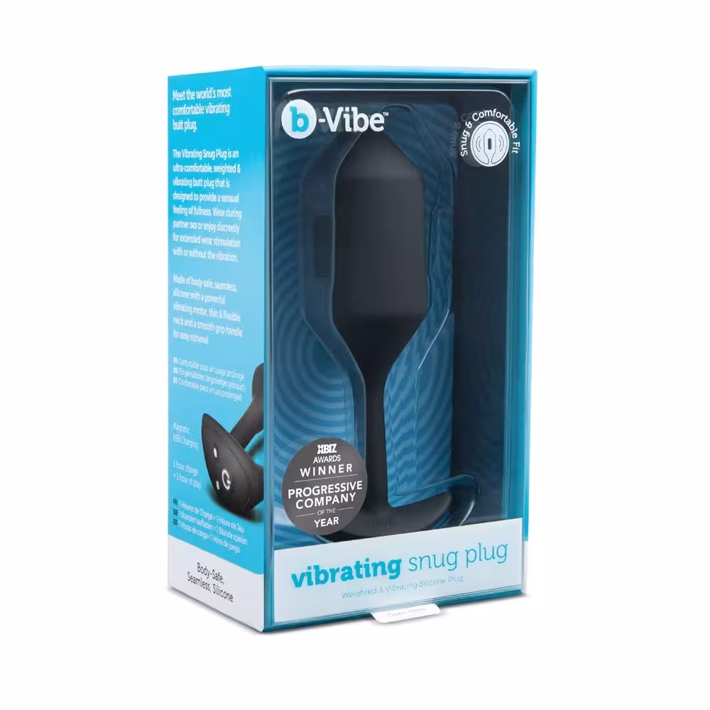 b-Vibe Vibrating Snug Plug Black Xlarge image 2