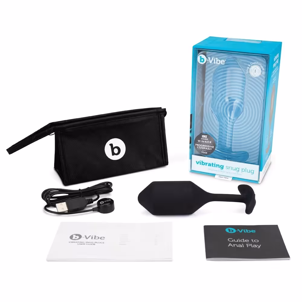 b-Vibe Vibrating Snug Plug Black Xlarge image 7