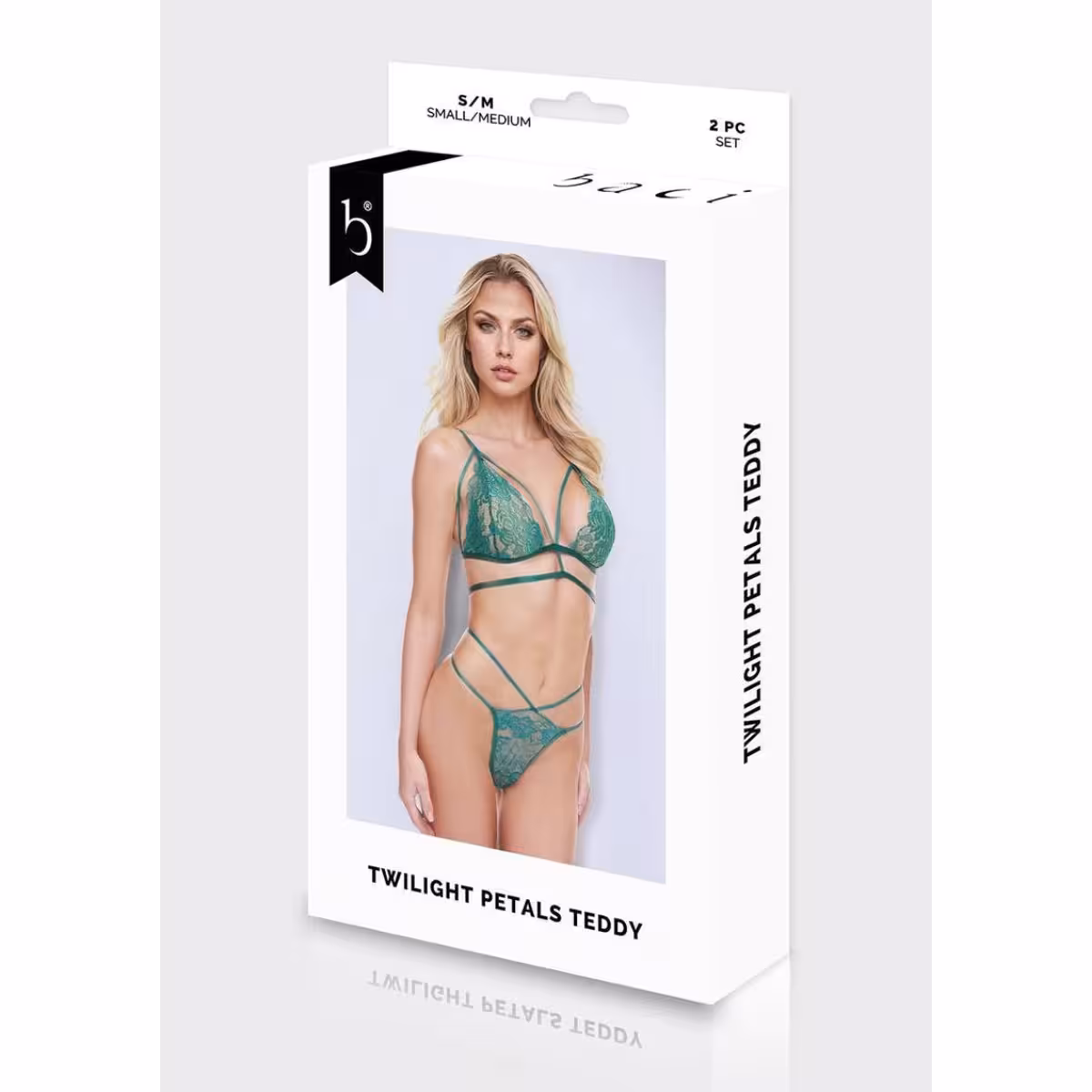 Baci Twilight Petals Teddy Green S/M – Floral Elegance for Special Moments image 2