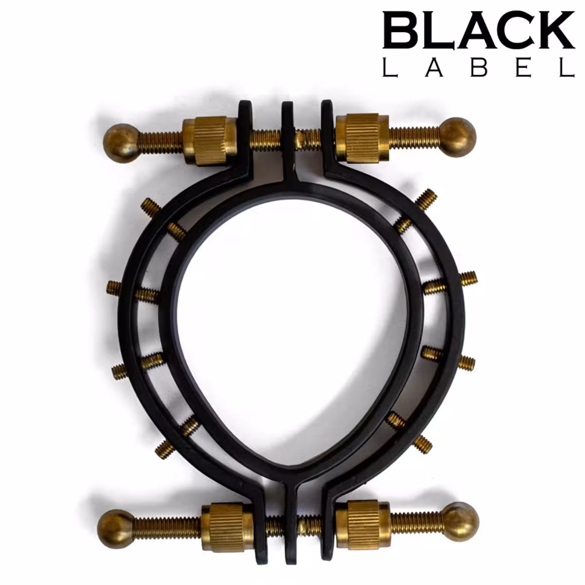 Pussy Clamp 2.0 w. Spikes Black/Gold – Sensation Play with Style image 4