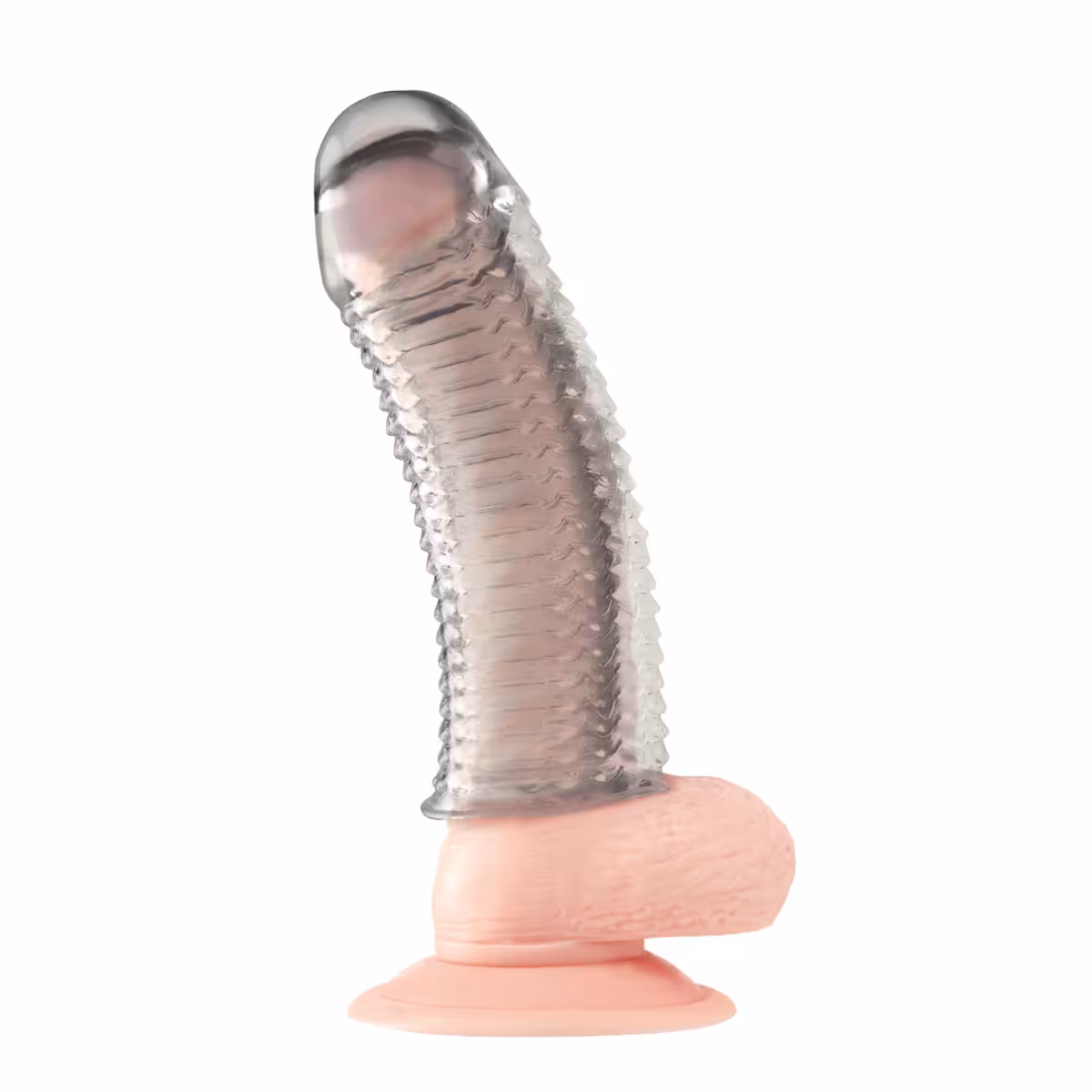 Blue Line 6.5inch Clear Textured Penis Enhancing Sleeve Extension image 2