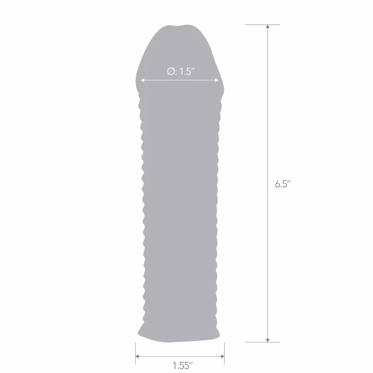 Blue Line 6.5inch Clear Textured Penis Enhancing Sleeve Extension image 3