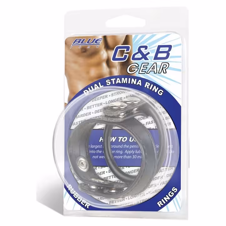 Blue Line Dual Stamina Ring Black image 2