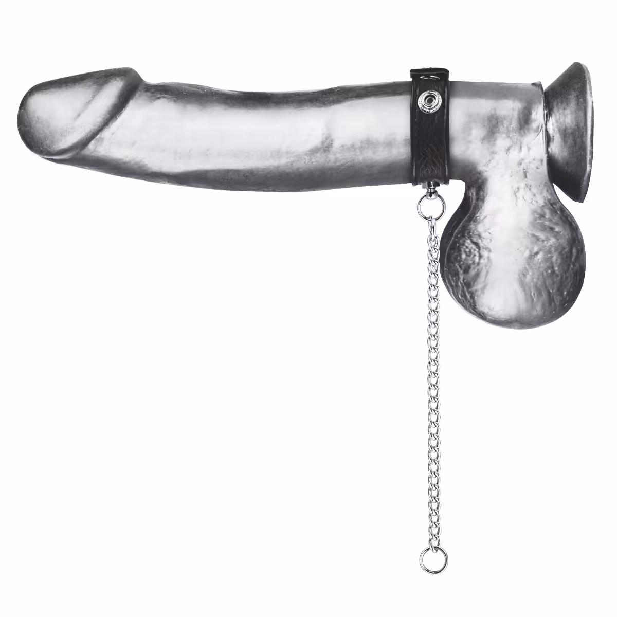 Blue Line Snap Cock Ring With Leash image 3