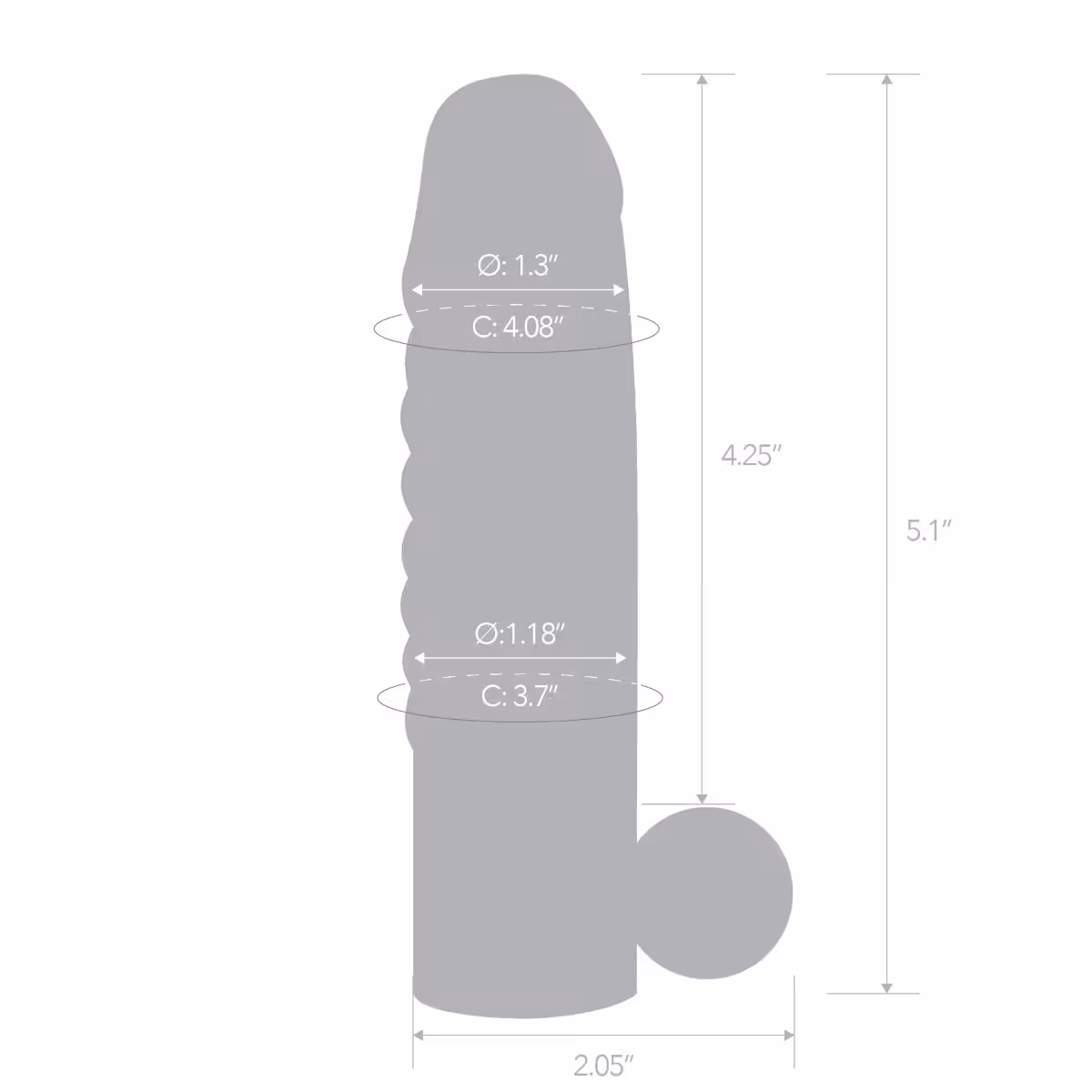 Blueline 5.25inch Vibrating Penis Enhancing Sleeve Extension image 3