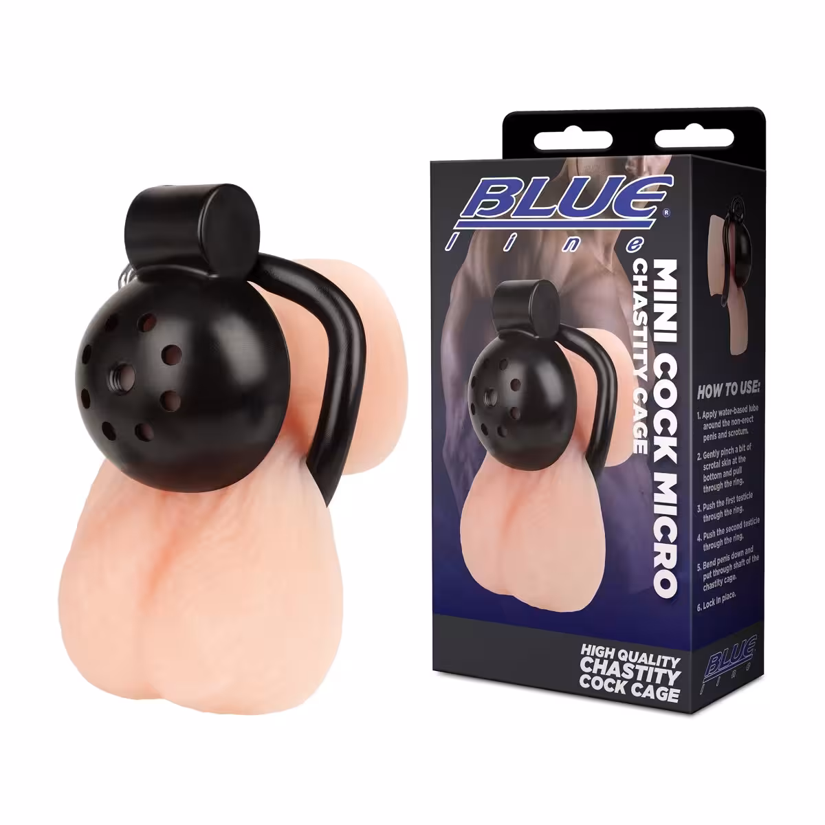 Blueline Mini Cock Micro Chastity Cage 1 – Discreet, Lightweight, Secure image 4