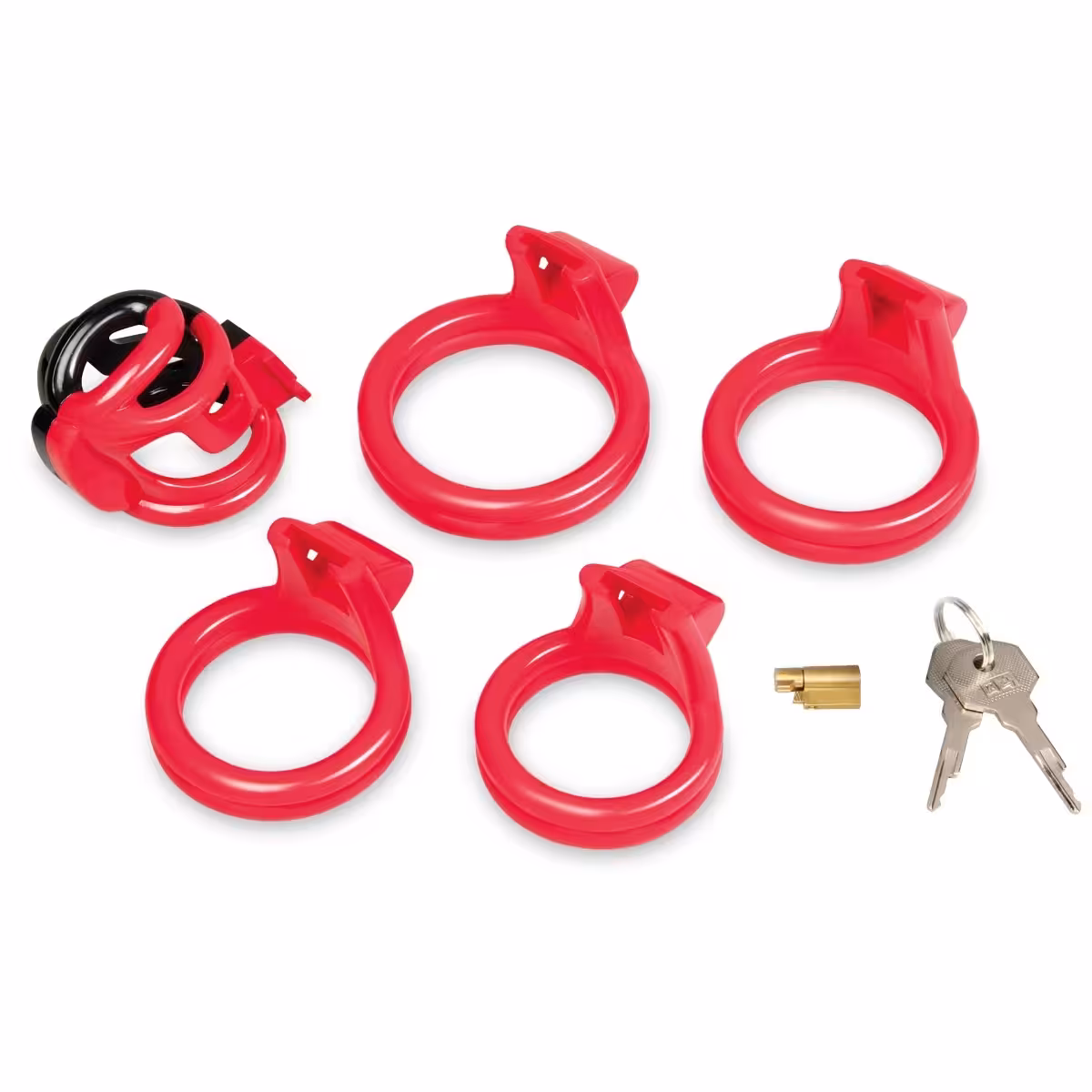 Blueline Red Zone 2inch Cock Shackle Chastity Cage | Premium Restraint for Adults image 5