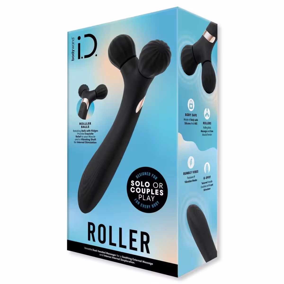 Bodywand I.D. Roller All In One Vibrating Massager Black image 2