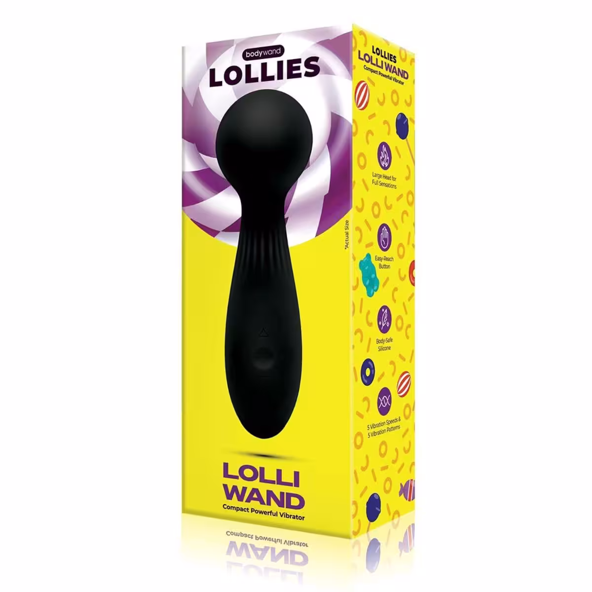 Bodywand Lollies Lolli Wand Massager Black image 2