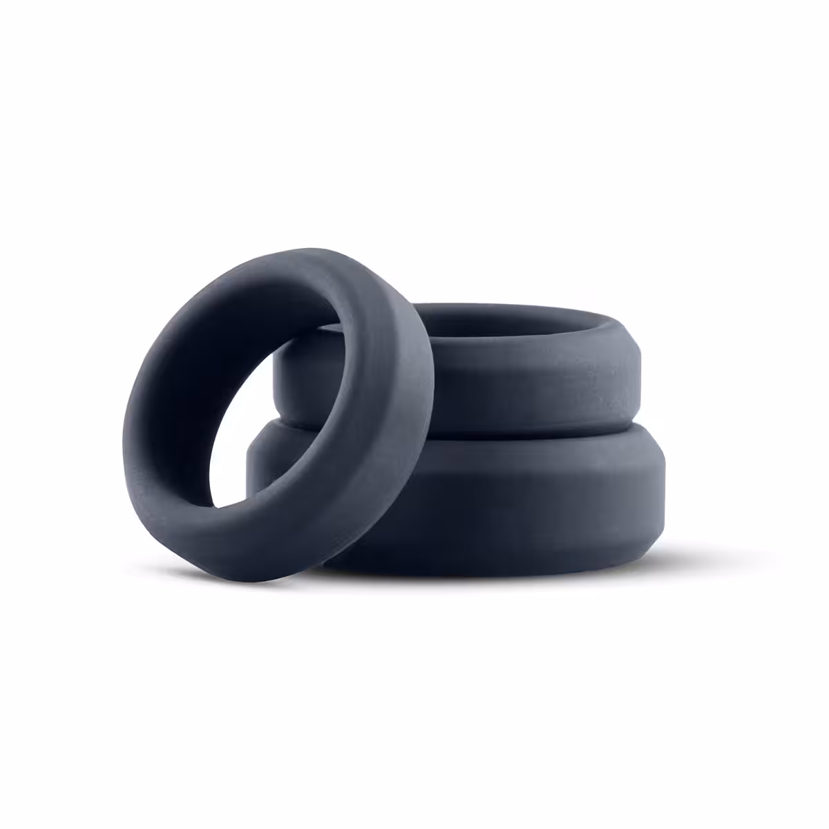Boners 3-Piece Flat Cock Ring Kit Grey image 2