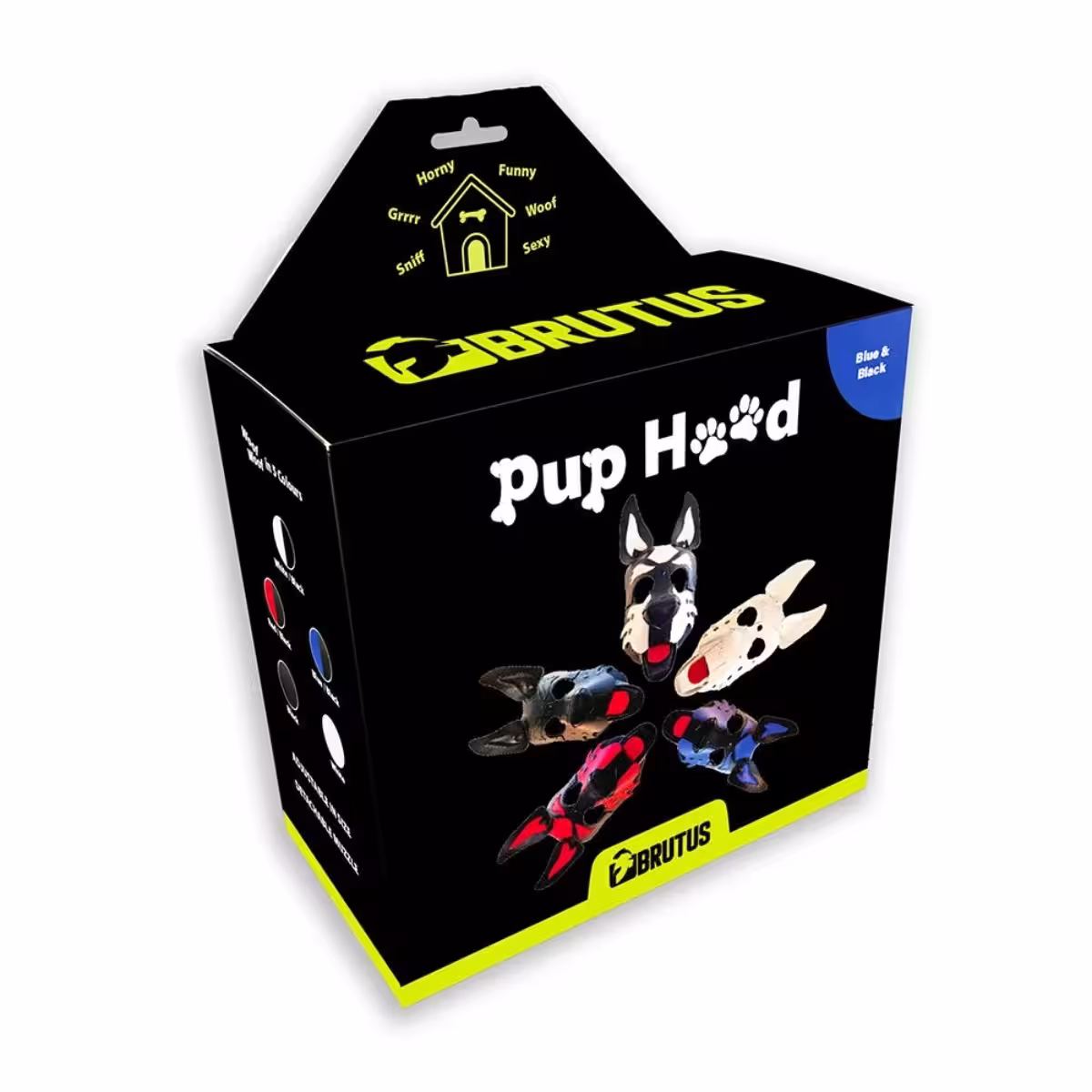 Brutus Vegan Pup Hood Black Blue – Playful & Stylish Accessory image 2
