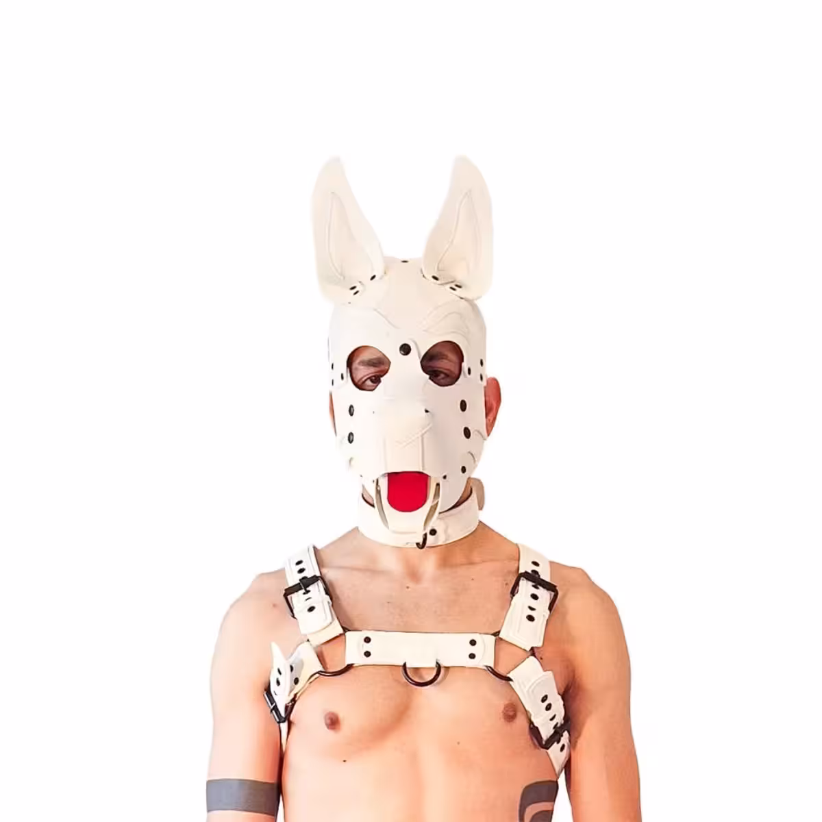 Brutus Vegan Pup Hood White – Playful Puppy Hood for Adults image 3