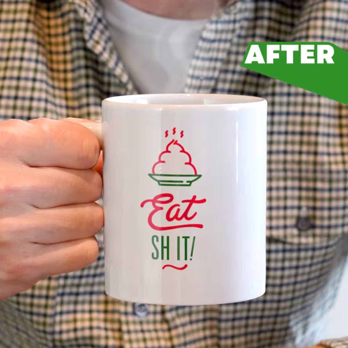 Rude Heat Change Mug - Eat Fresh Italian image 2