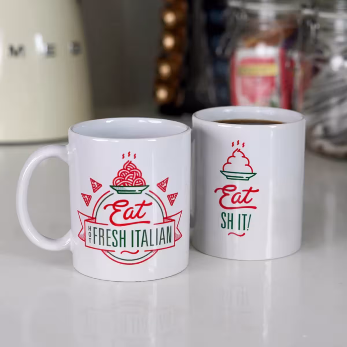 Rude Heat Change Mug - Eat Fresh Italian image 4