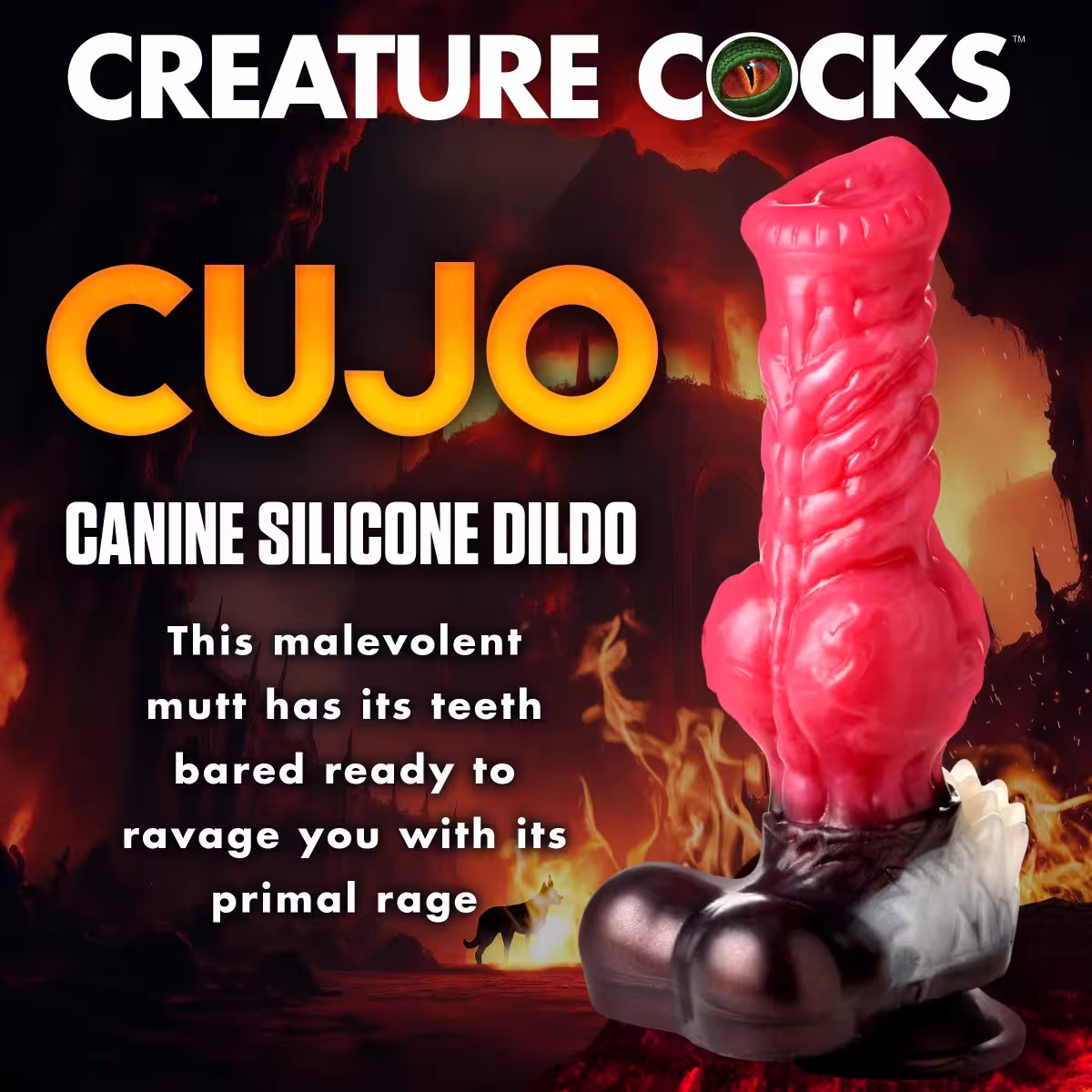 Creature Cocks Cujo Canine Silicone Dildo X-Large image 3