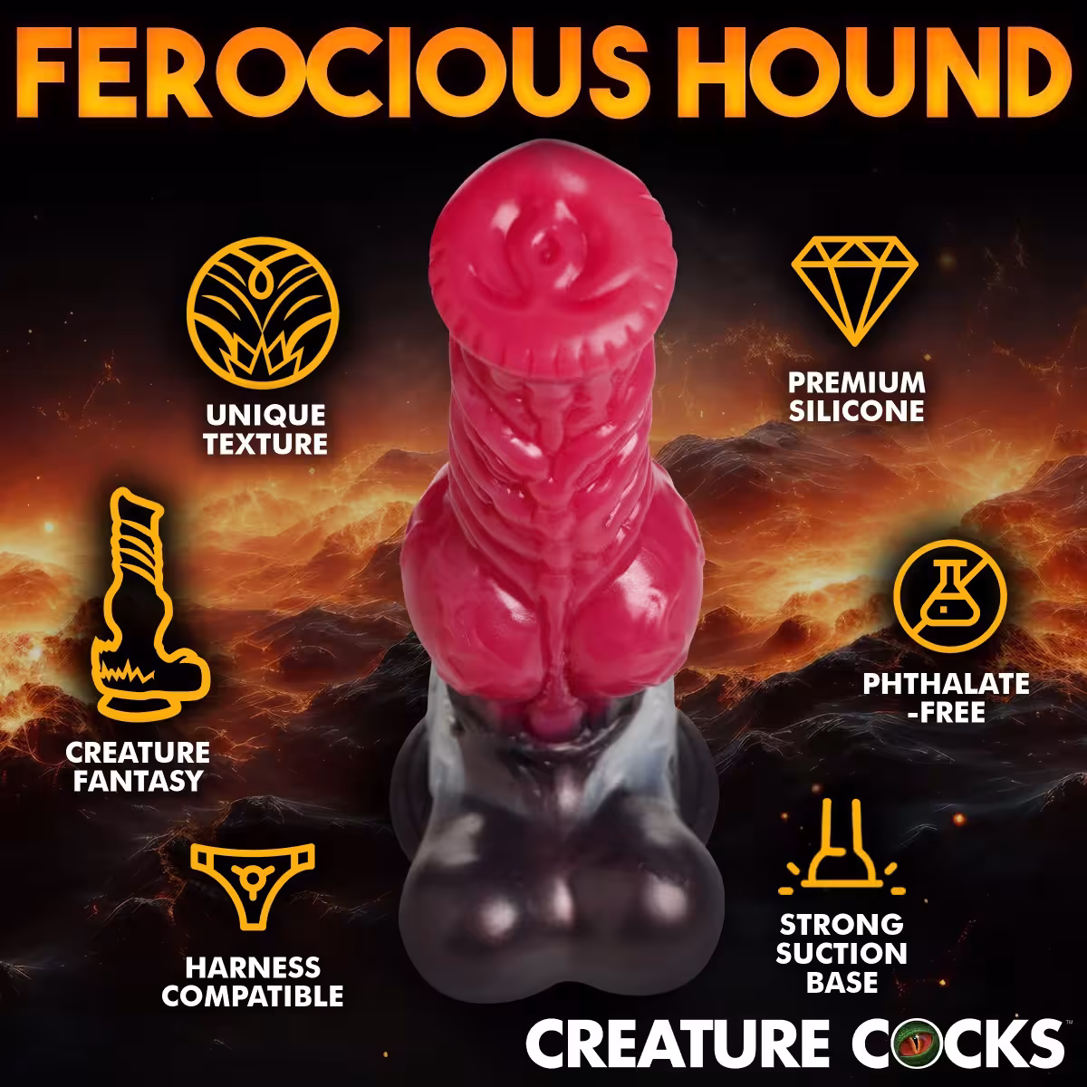 Creature Cocks Cujo Canine Silicone Dildo X-Large image 6