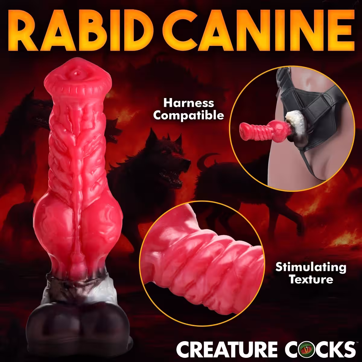 Creature Cocks Cujo Canine Silicone Dildo X-Large image 7