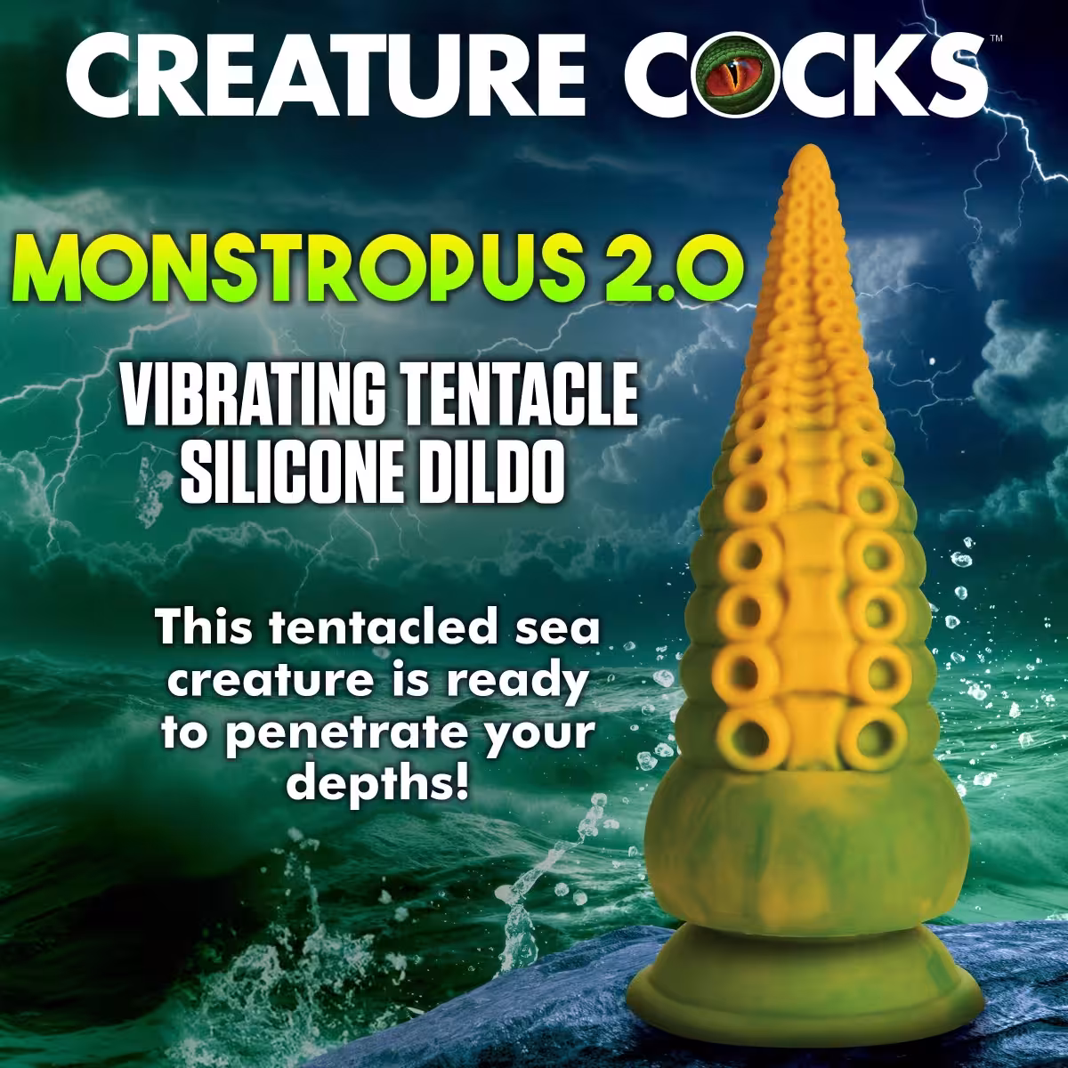 Creature Cocks Monstropus 2.0 Vibrating Tentacle Silicone Dildo image 3