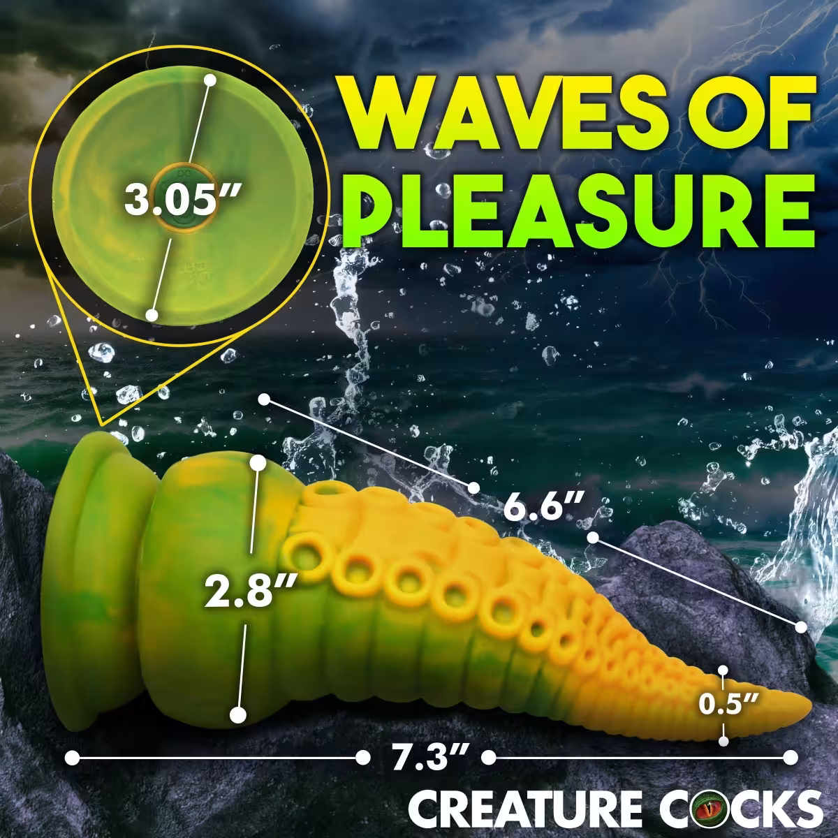 Creature Cocks Monstropus 2.0 Vibrating Tentacle Silicone Dildo image 5