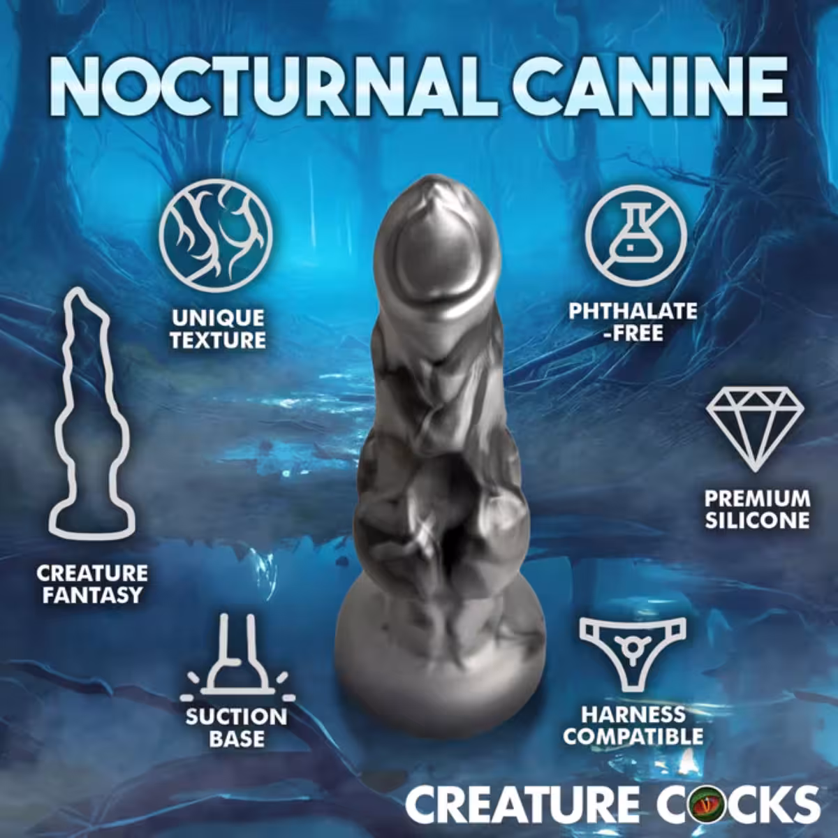 Creature Cocks Night Prowler Silicone Dildo Medium image 5