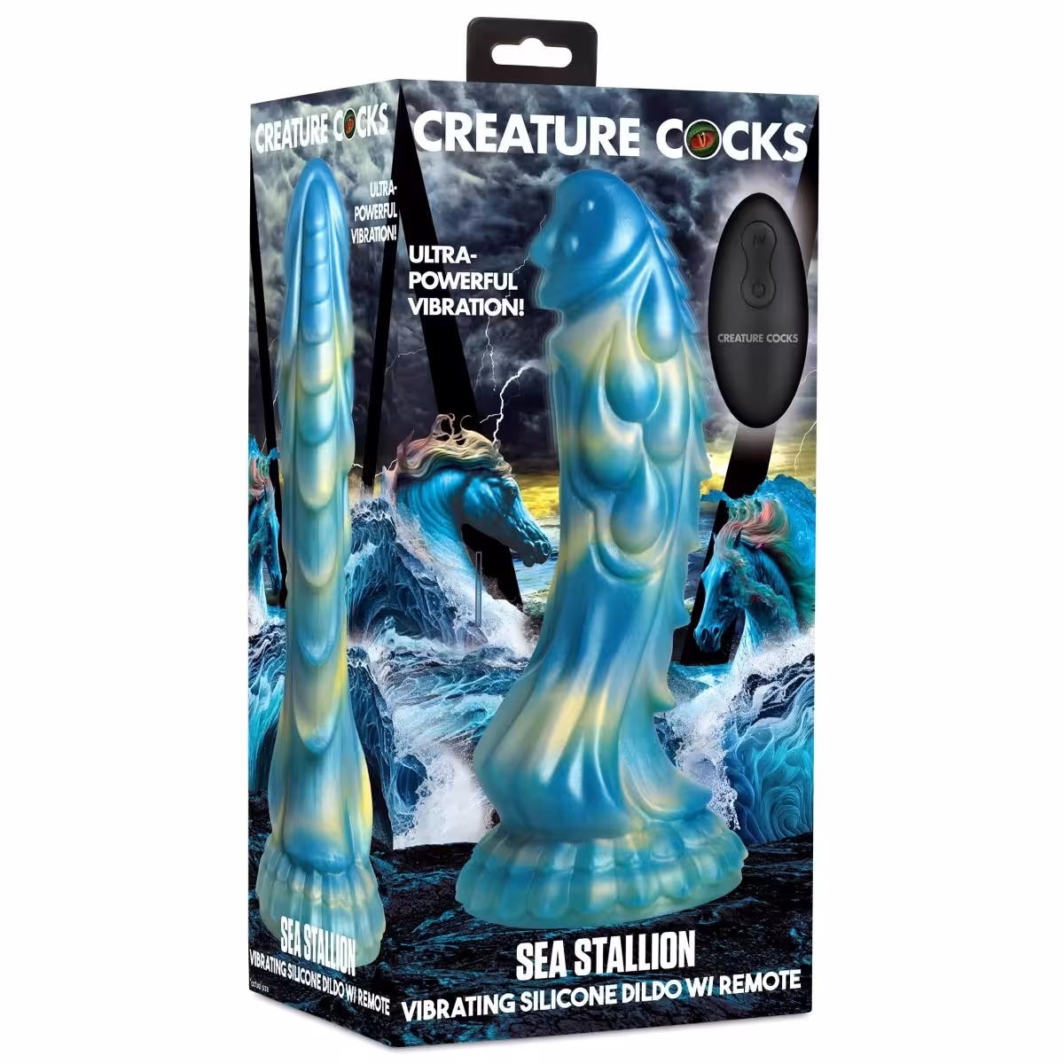 Creature Cocks Sea Stallion Vibrating Silicone Dildo with Remote image 2