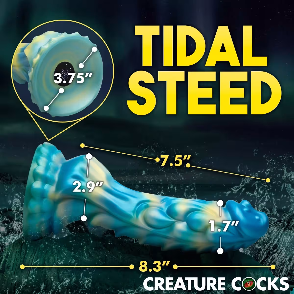 Creature Cocks Sea Stallion Vibrating Silicone Dildo with Remote image 6