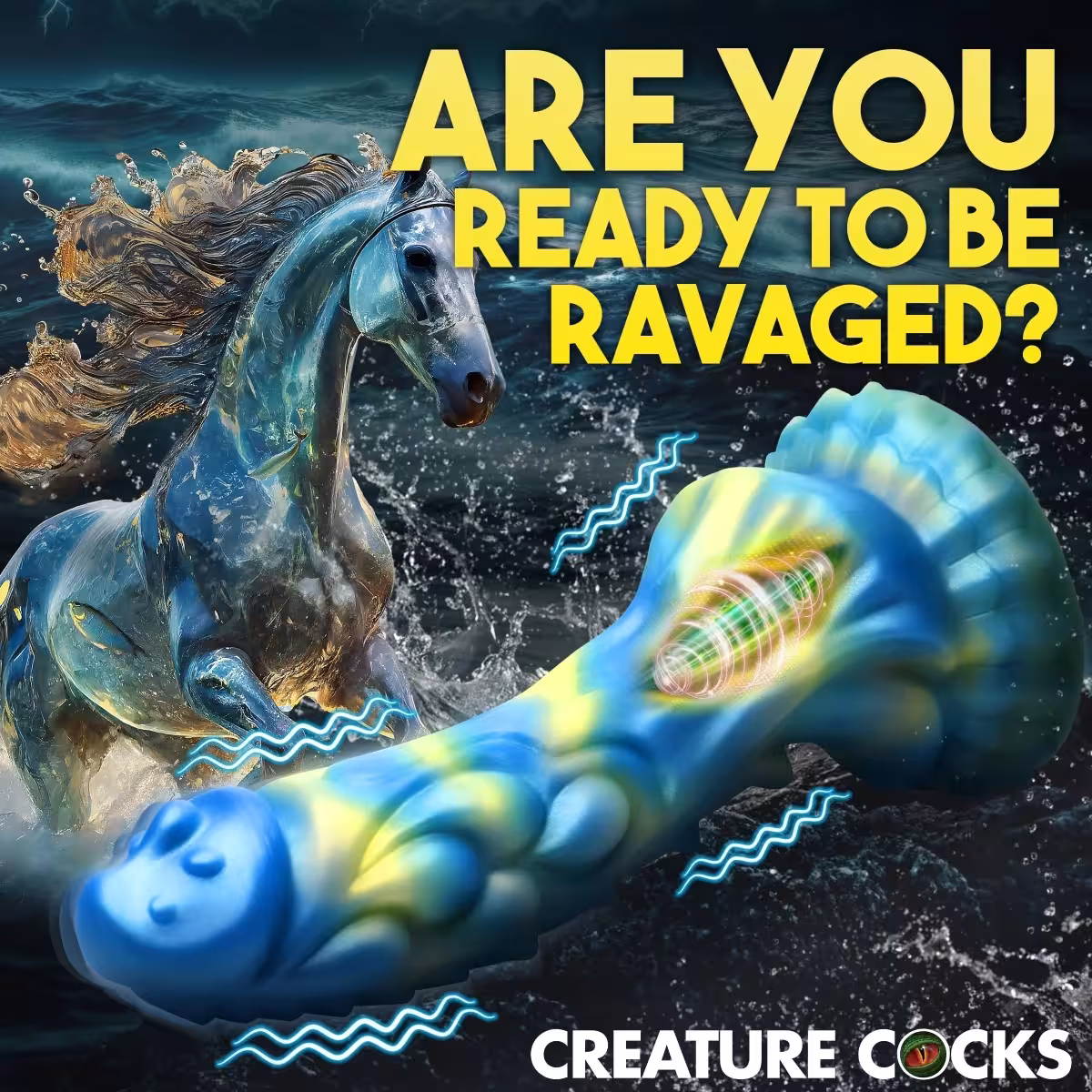 Creature Cocks Sea Stallion Vibrating Silicone Dildo with Remote image 7