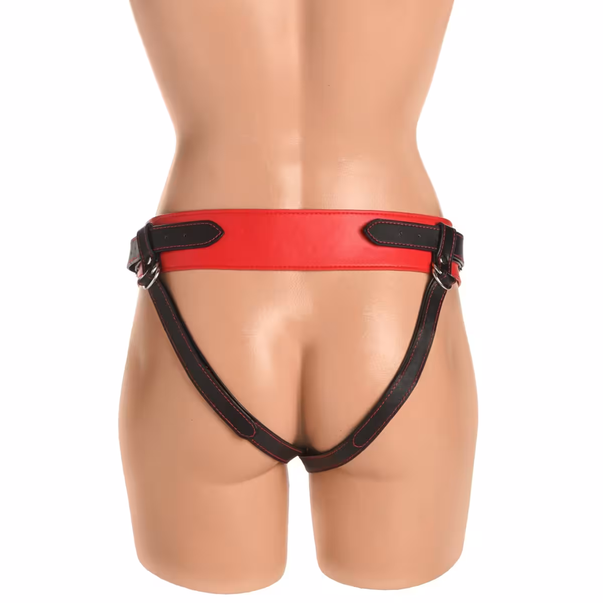 Horny Devil Strap-On Harness – Red image 3