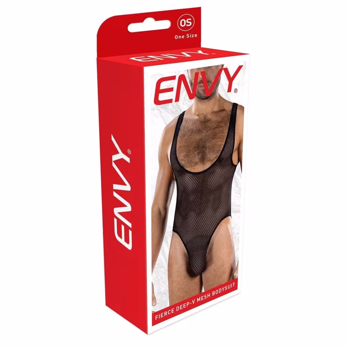Envy Fierce Deep V Mesh Bodysuit – Black image 2