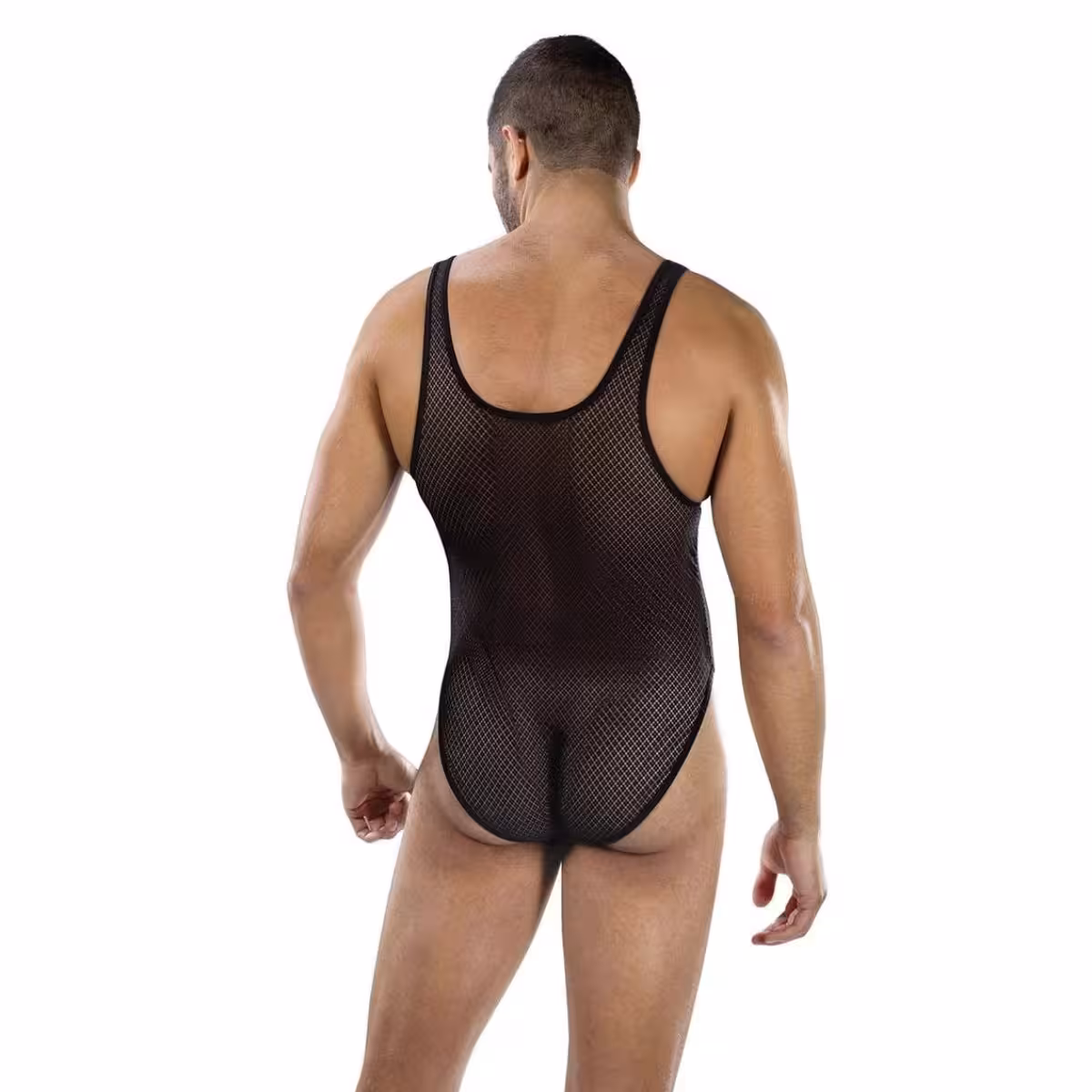 Envy Fierce Deep V Mesh Bodysuit – Black image 3