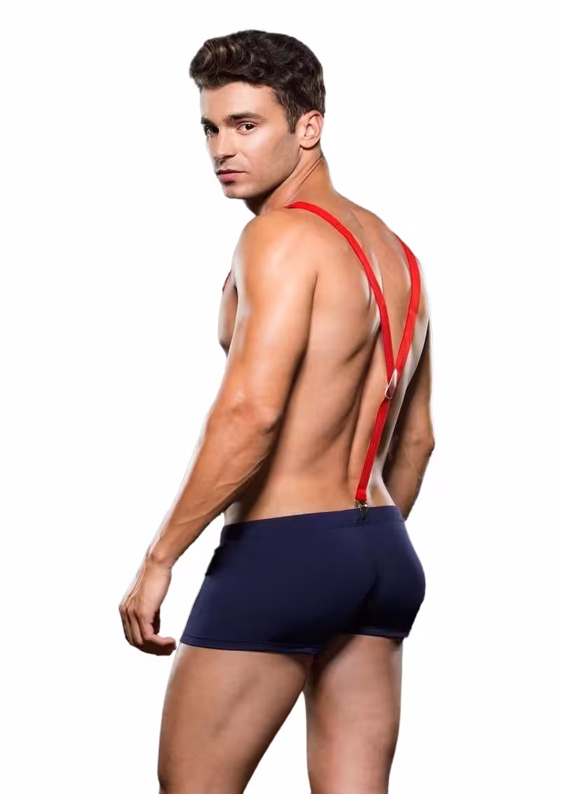 Envy FIREMAN BOTTOM WITH SUSPENDERS 2 PC Multi L/XL image 2