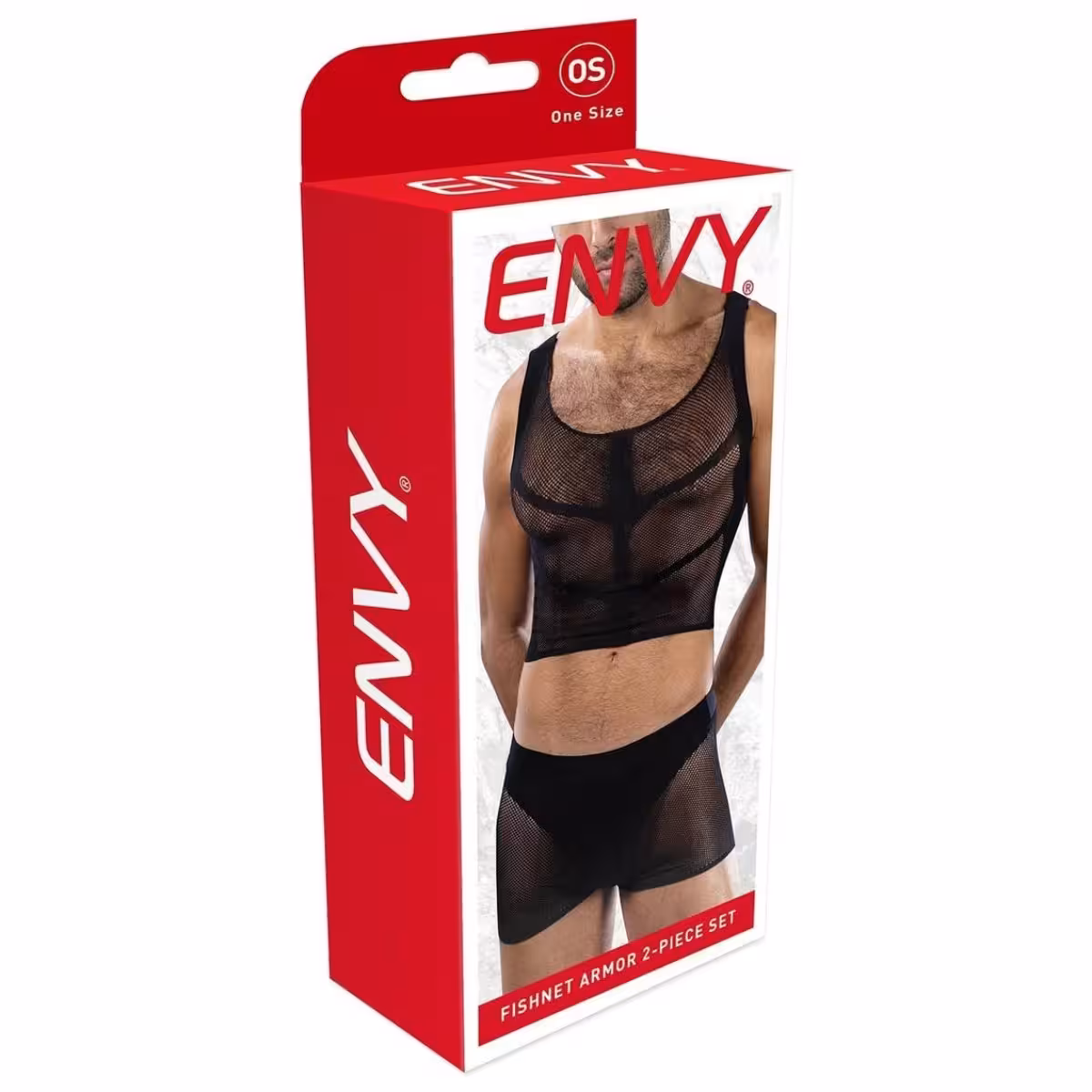 Envy Fishnet Armor 2 Piece Set – Black OS image 2