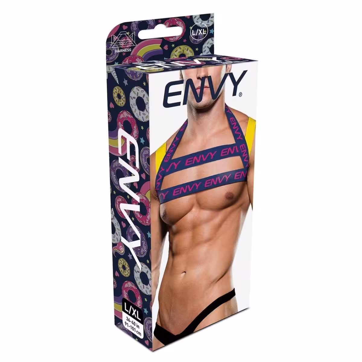Envy Logo Harness Blue Yellow SM – Stylish Chest Accessory for Modern Wear image 2