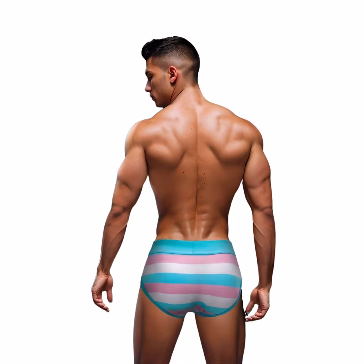 Envy Rainbow Trans Pride Brief Blue Pink White SM image 2