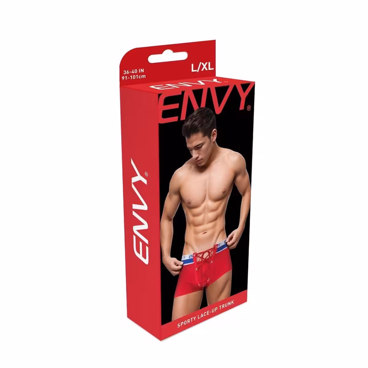 Envy Sporty Lace Up Trunk Red LXL image 3