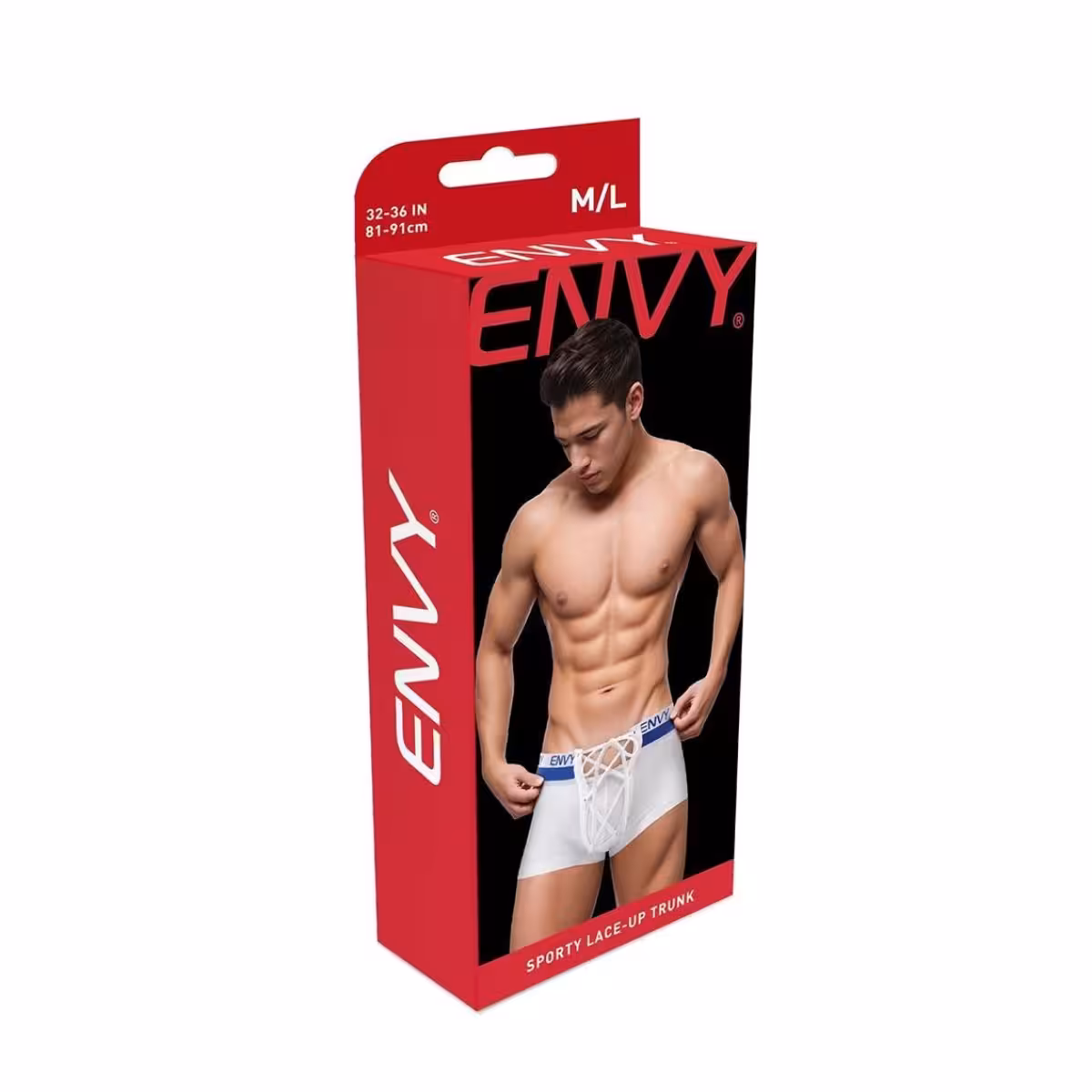 Envy Sporty Lace Up Trunk White ML image 3